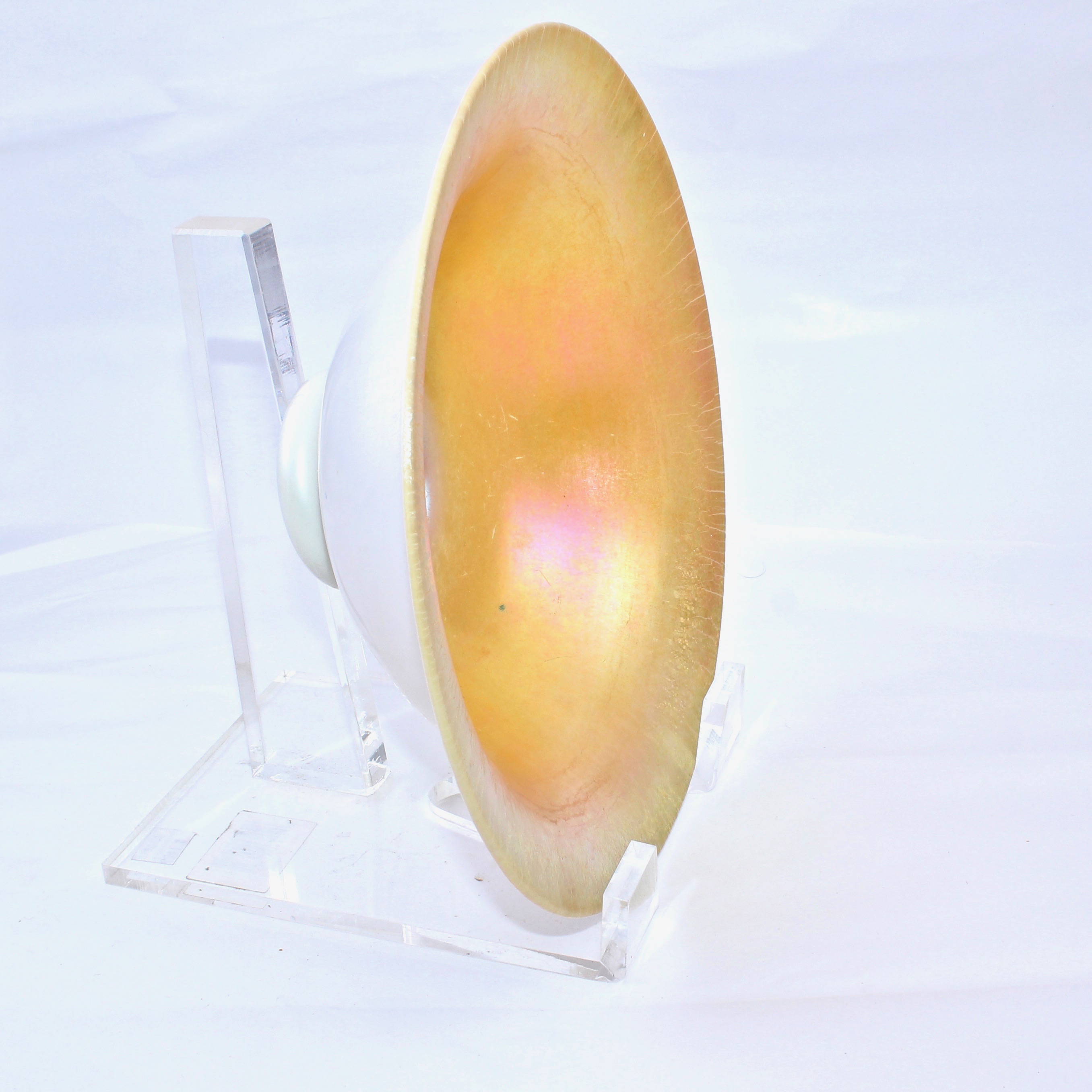 Steuben Aurene on Calcite Art Glass Bowl