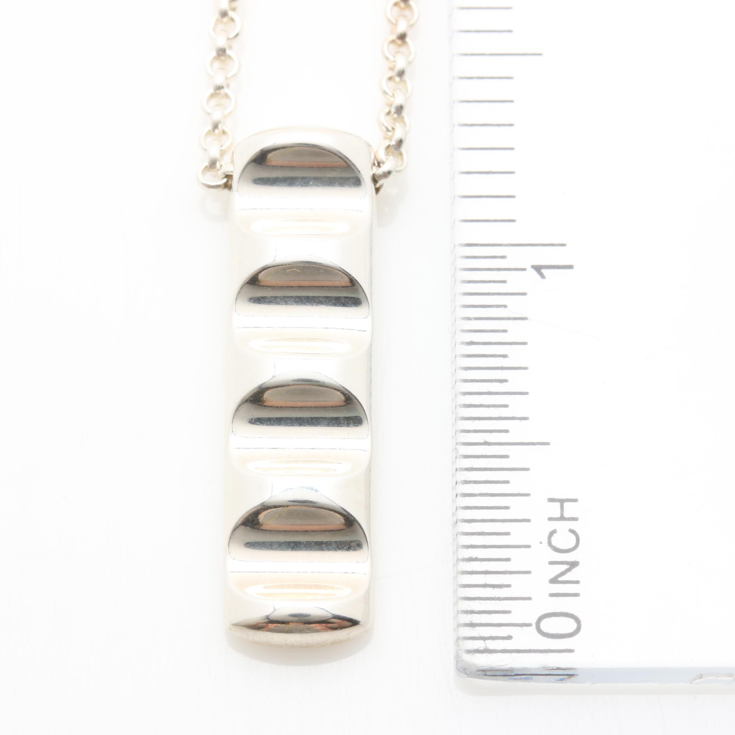 Paloma Picasso for Tiffany & Co. Sterling Silver Bar Pendant Necklace