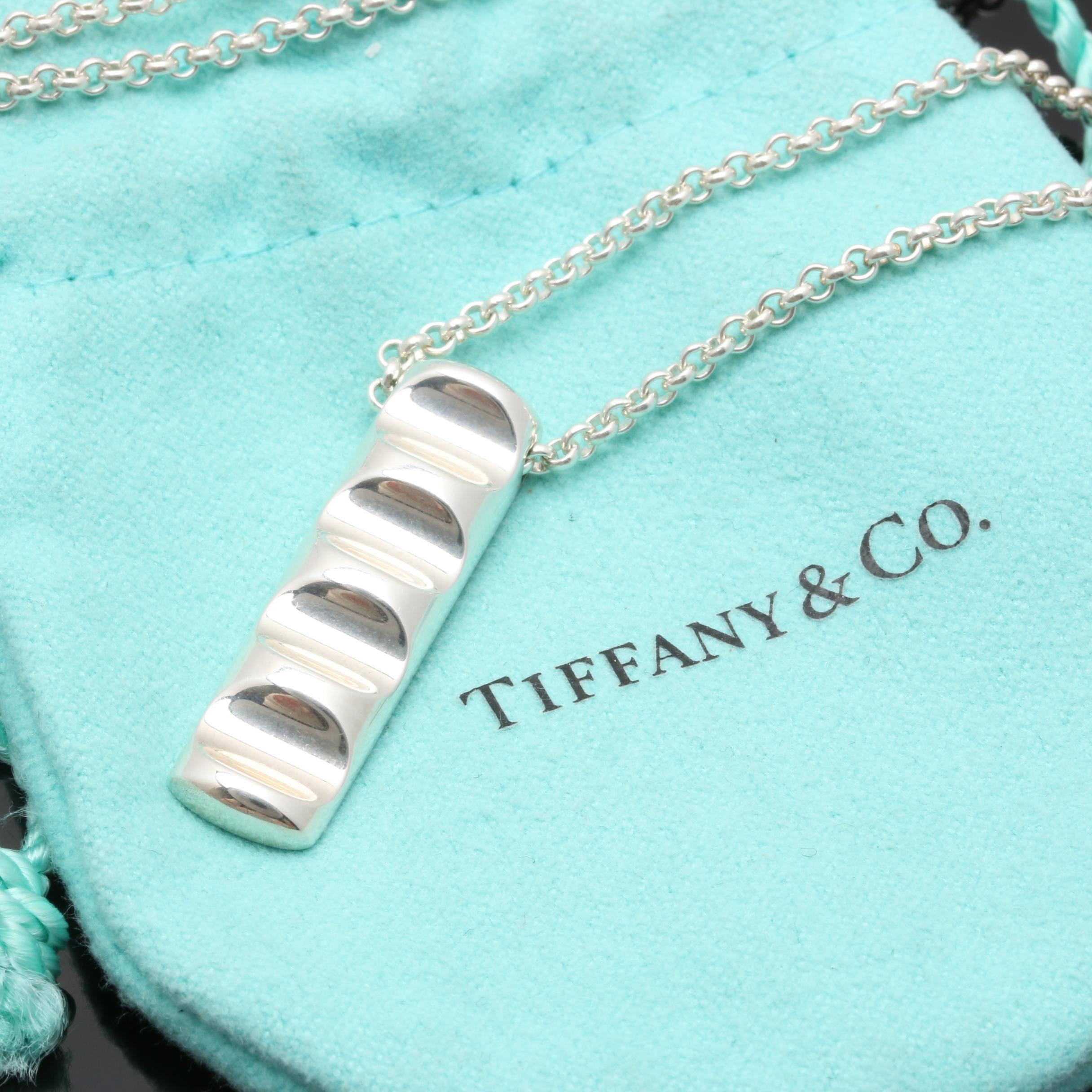 Paloma Picasso for Tiffany & Co. Sterling Silver Bar Pendant Necklace