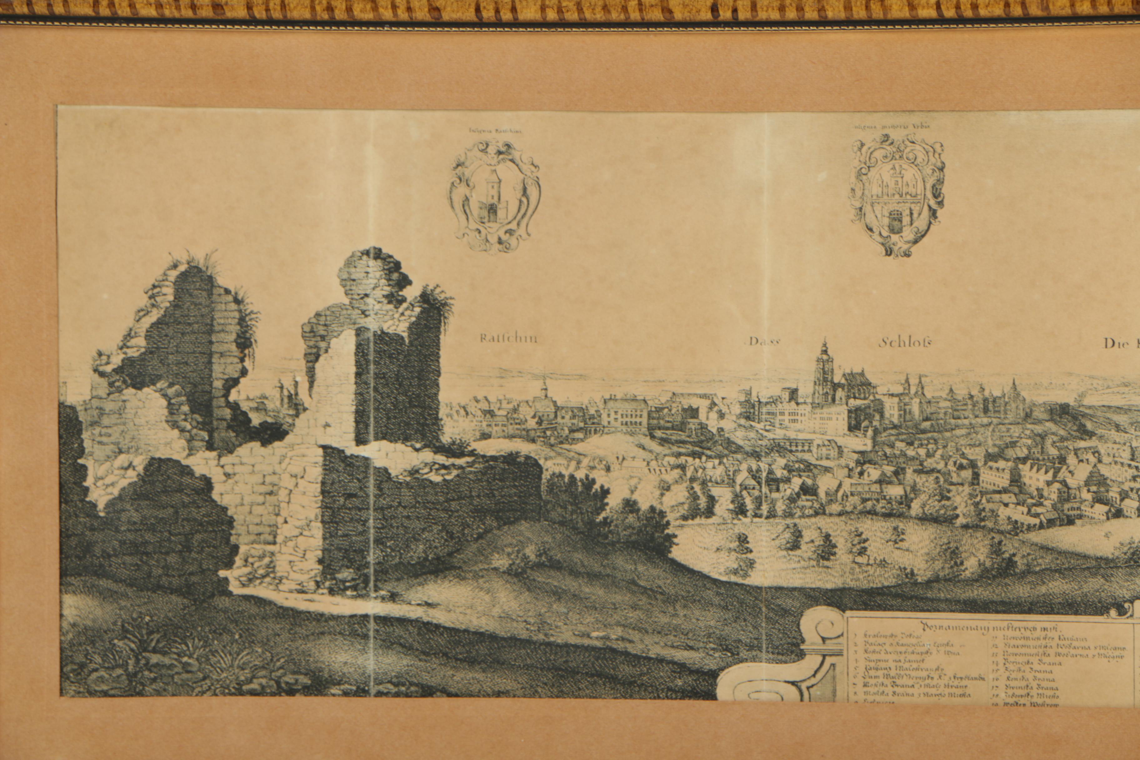 Rotogravure Print After Vaclav Hollar "Great View of Prague"
