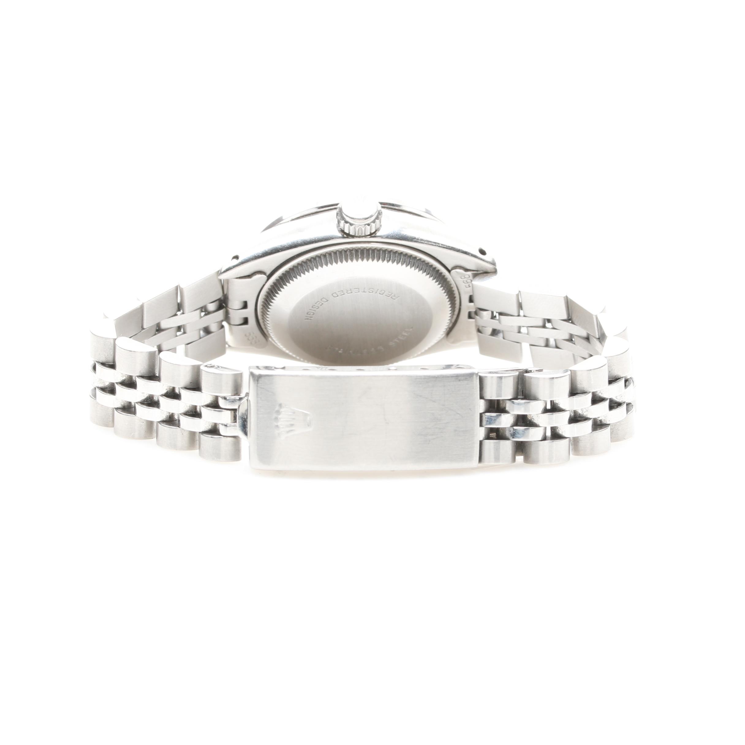 Rolex Oyster Perpetual Datejust Stainless Steel Diamond Pink Dial Watch