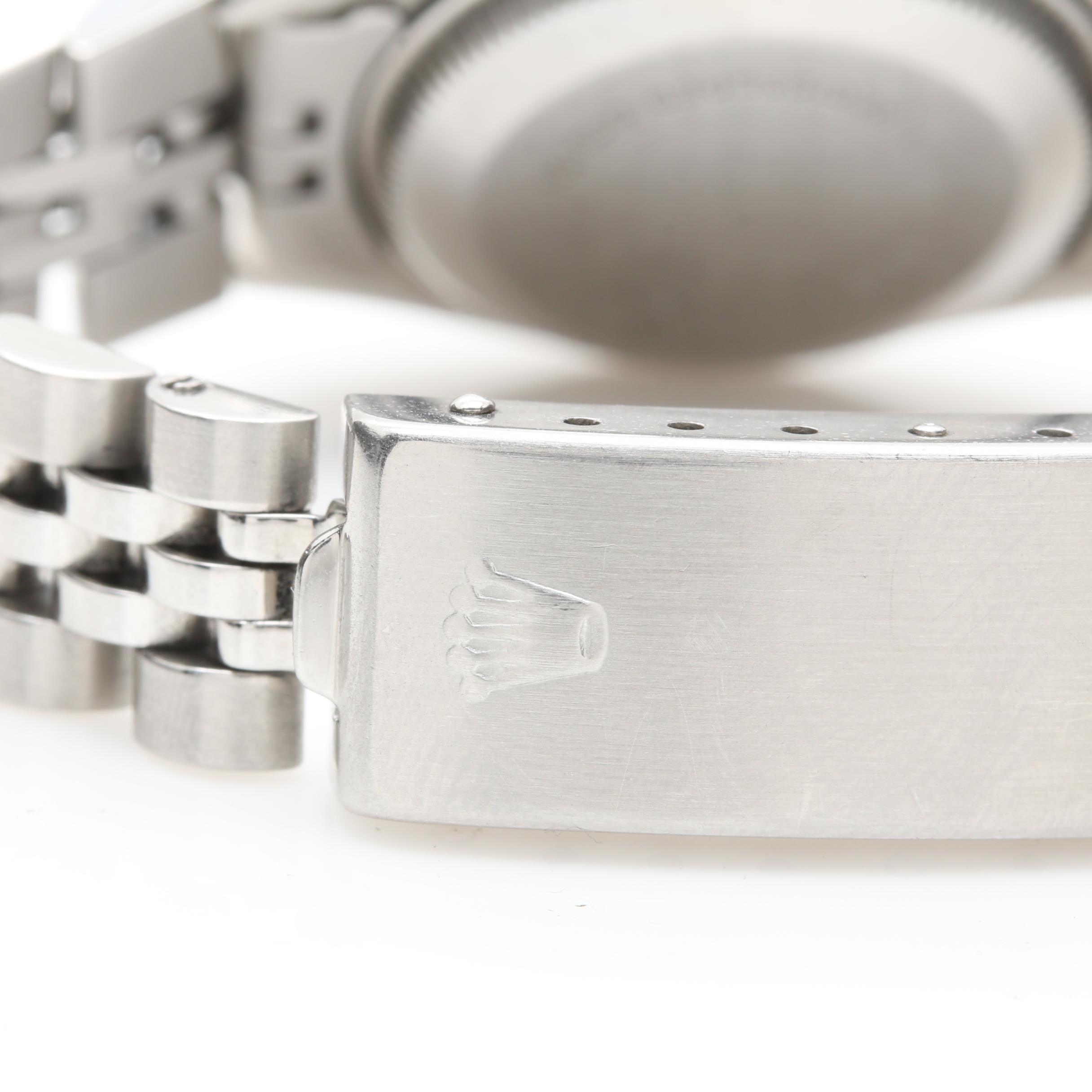 Rolex Oyster Perpetual Datejust Stainless Steel Diamond Pink Dial Watch