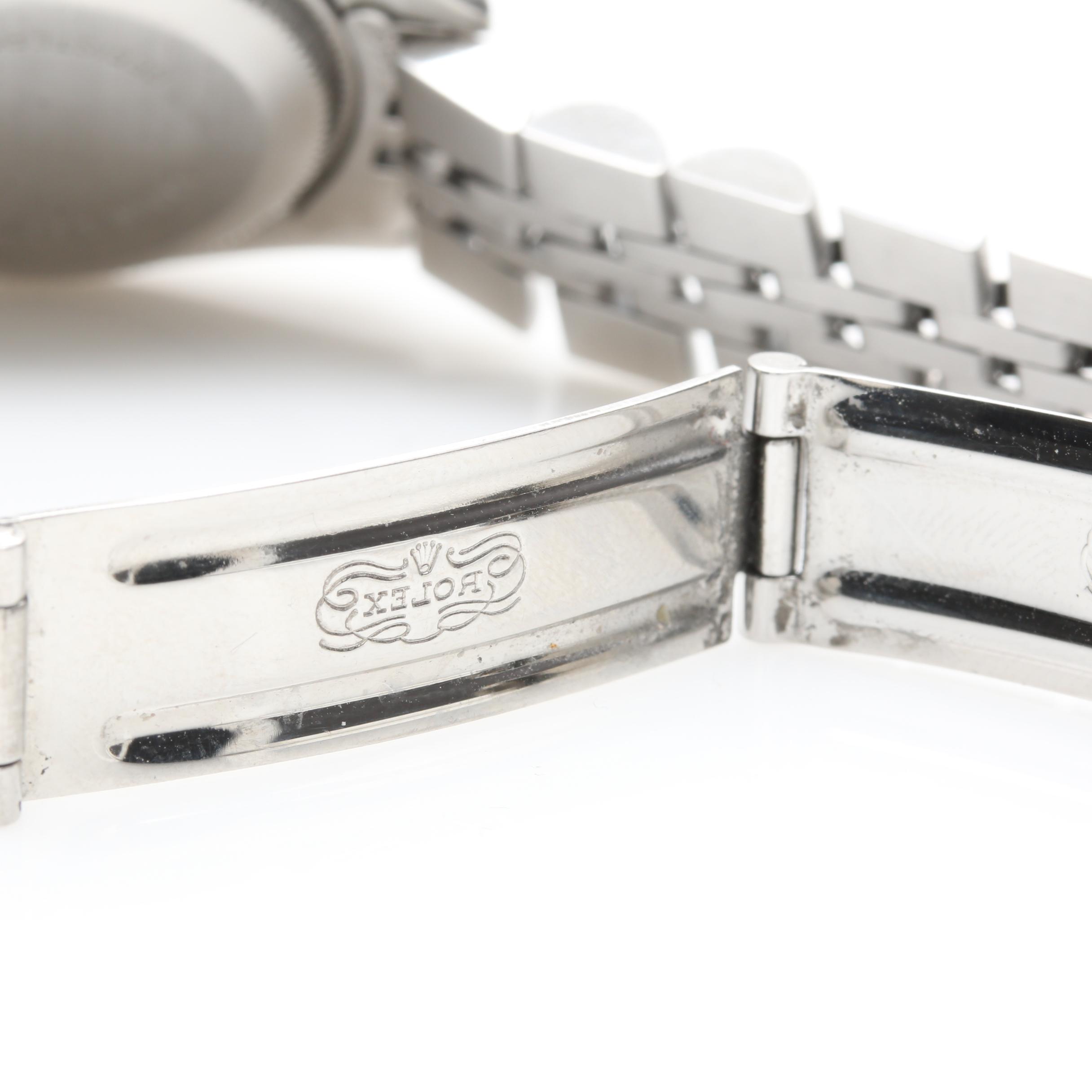 Rolex Oyster Perpetual Datejust Stainless Steel Diamond Pink Dial Watch