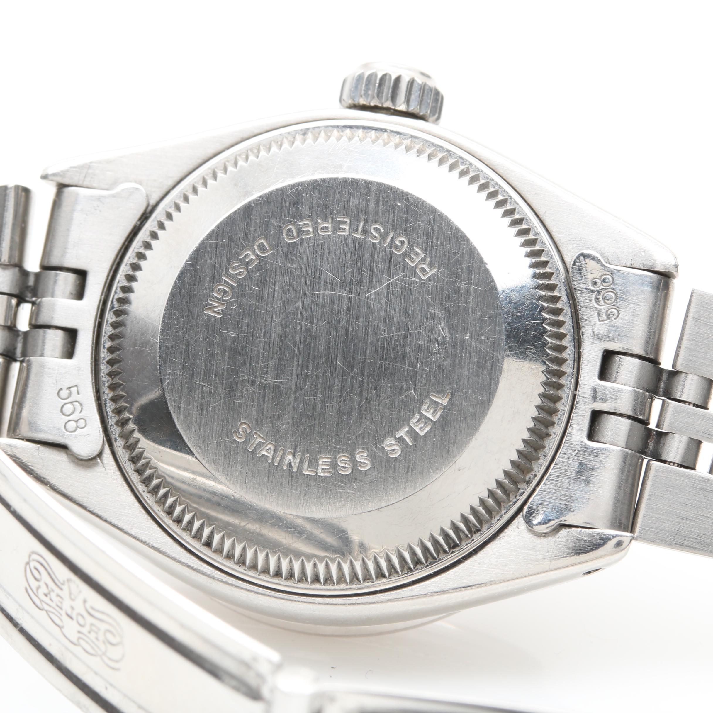 Rolex Oyster Perpetual Datejust Stainless Steel Diamond Pink Dial Watch