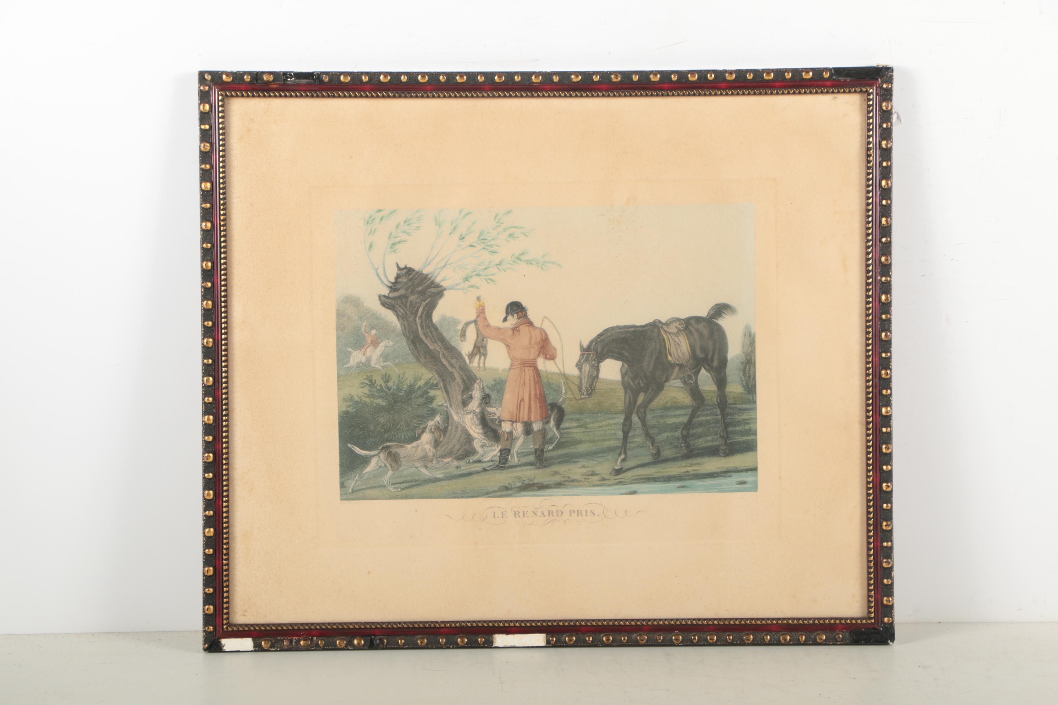Color Etchings of a Fox Hunt