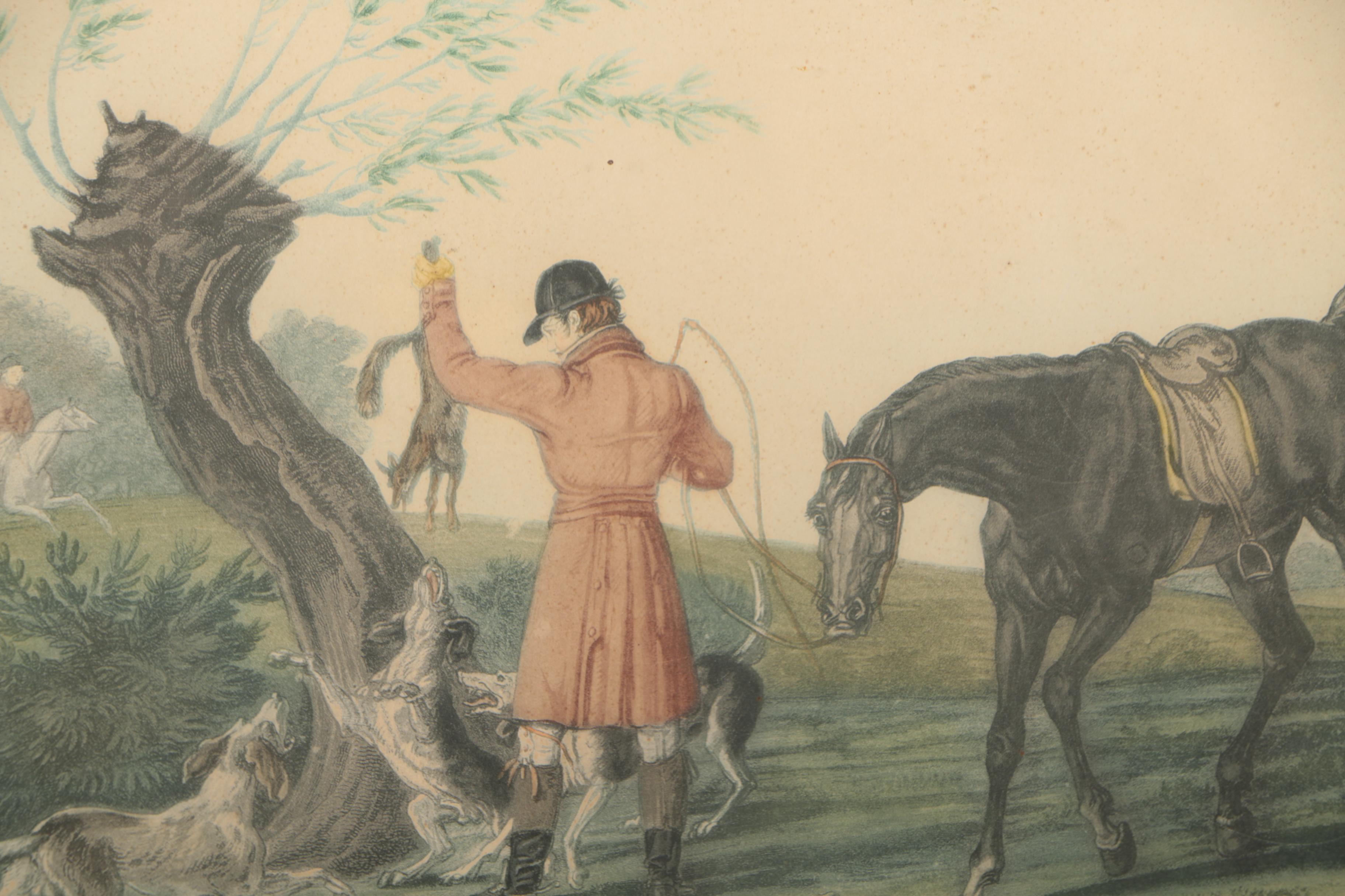 Color Etchings of a Fox Hunt