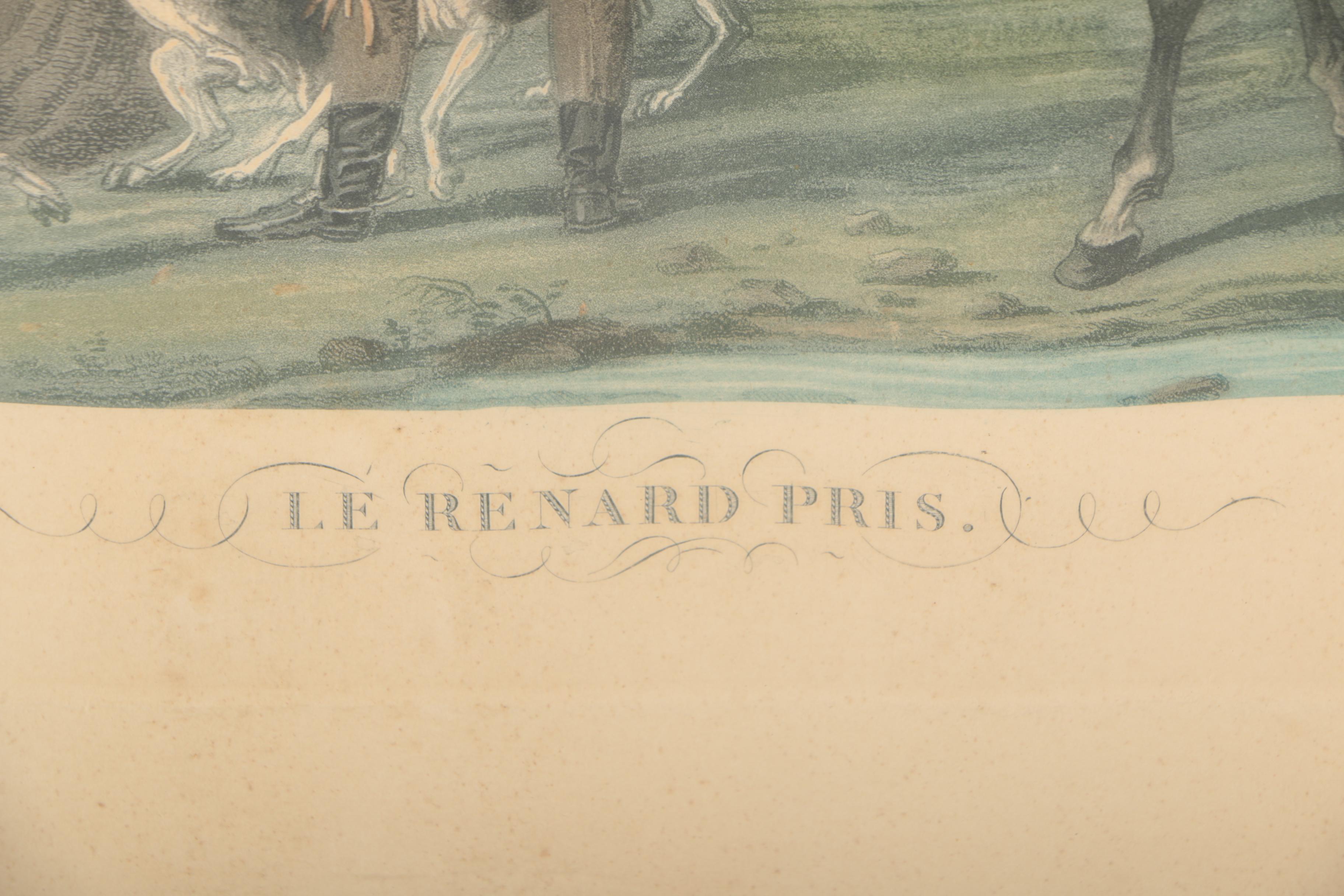 Color Etchings of a Fox Hunt