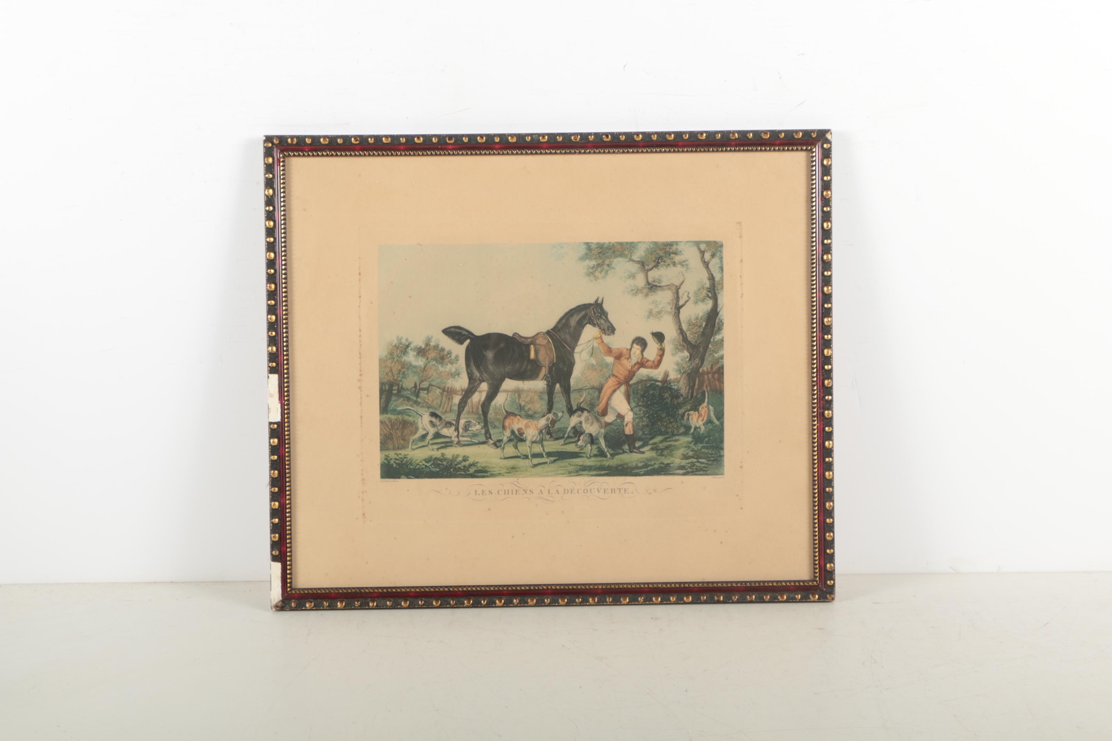 Color Etchings of a Fox Hunt