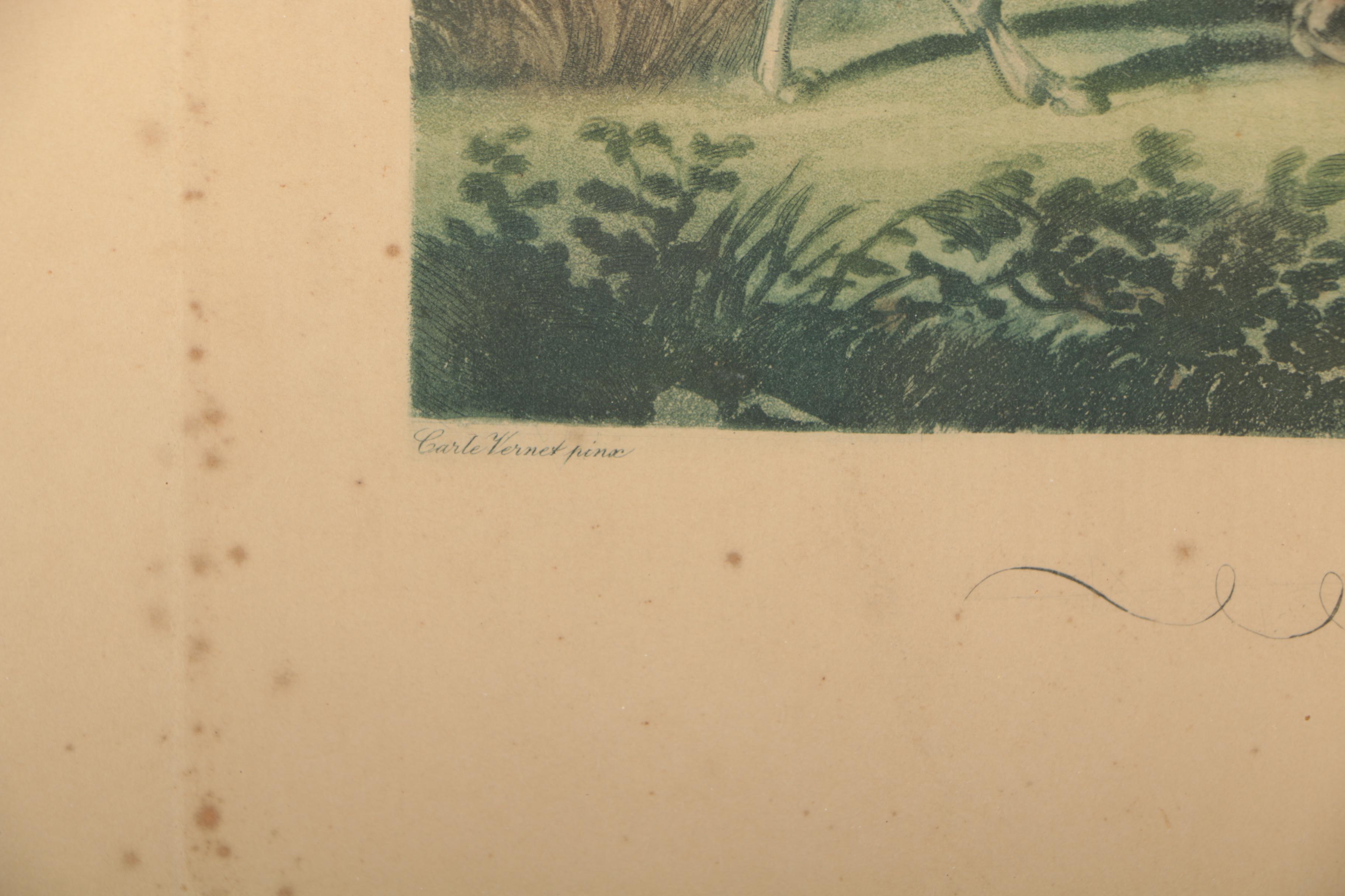 Color Etchings of a Fox Hunt