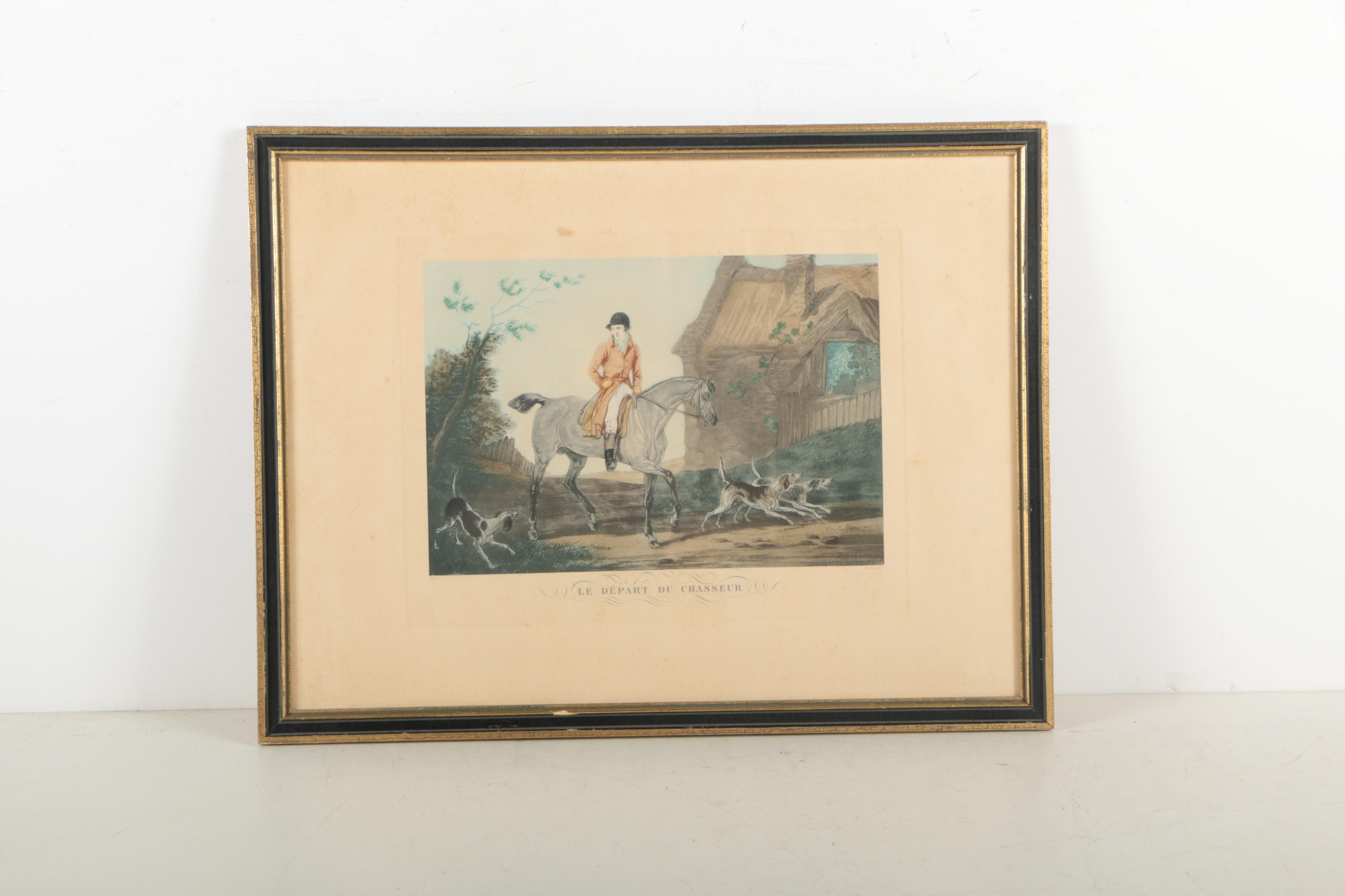 Color Etchings of a Fox Hunt