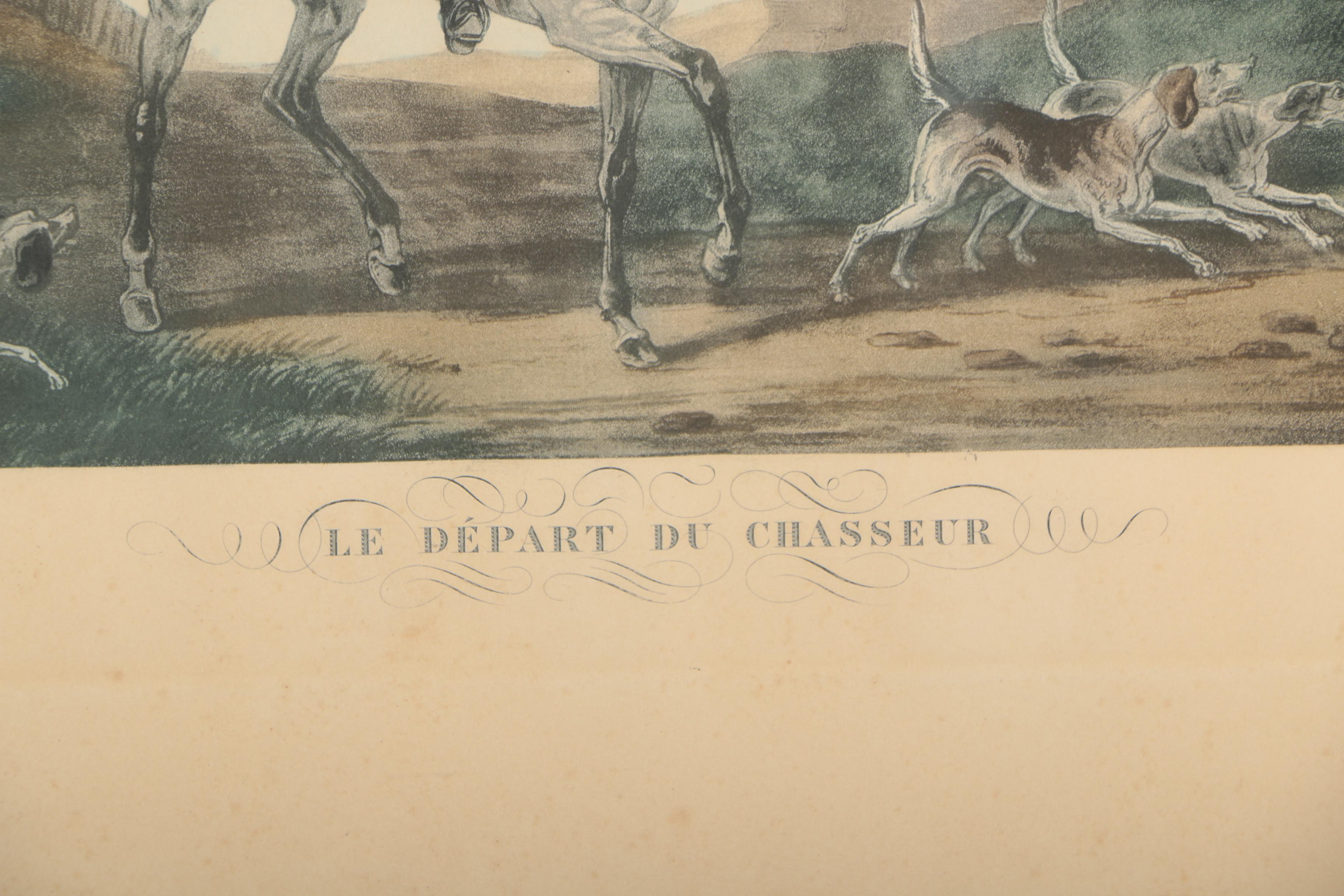 Color Etchings of a Fox Hunt