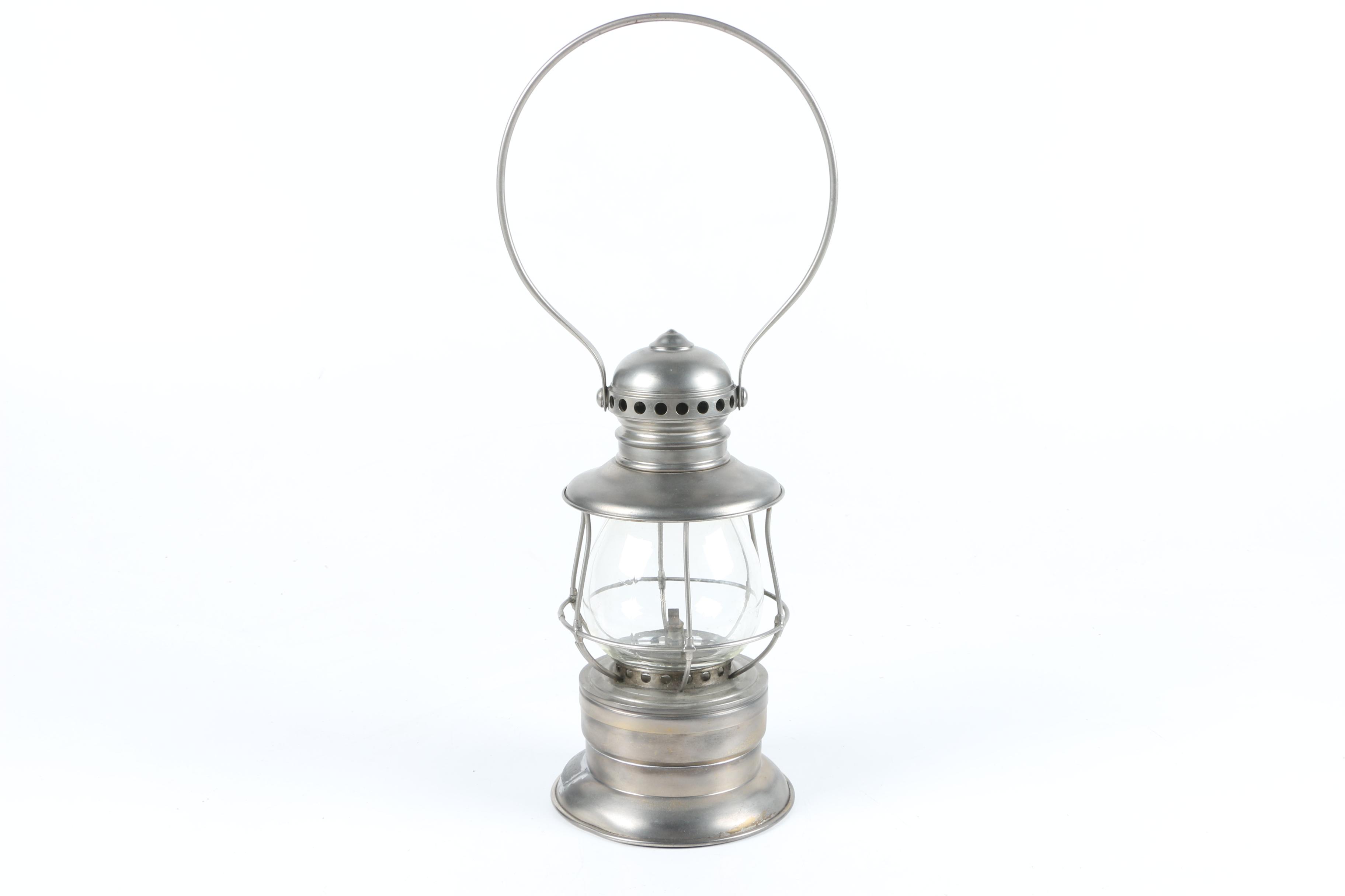 A.E. Shoener Metal and Glass Oil Lantern