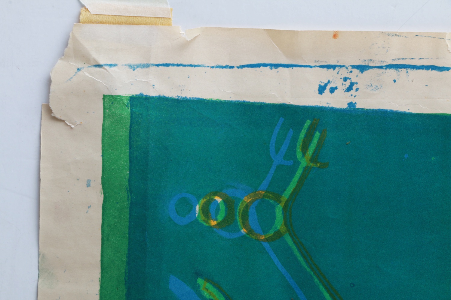 Siramdasu Venkata Rama Rao 1965 Abstract Relief Monoprint on Paper