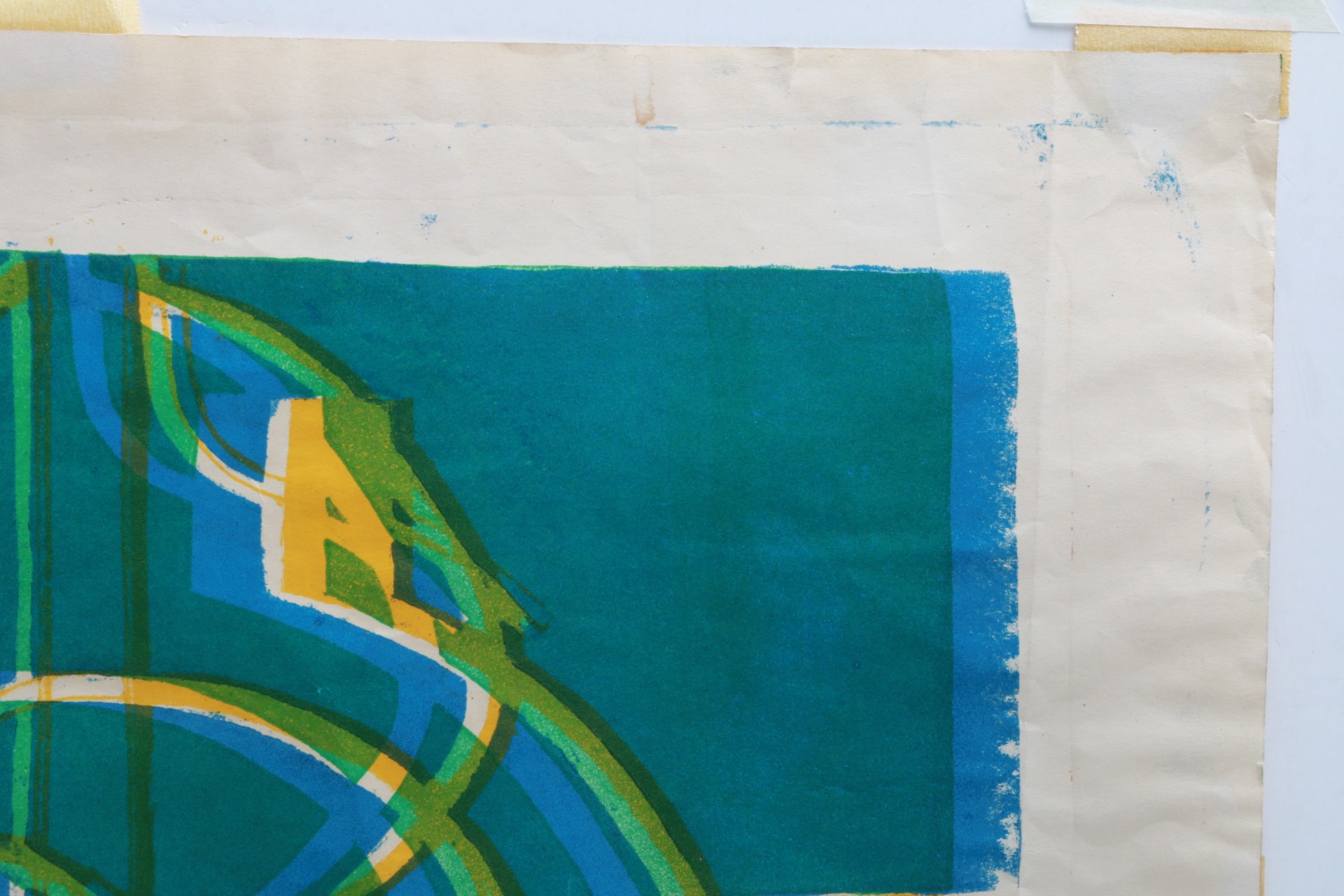 Siramdasu Venkata Rama Rao 1965 Abstract Relief Monoprint on Paper