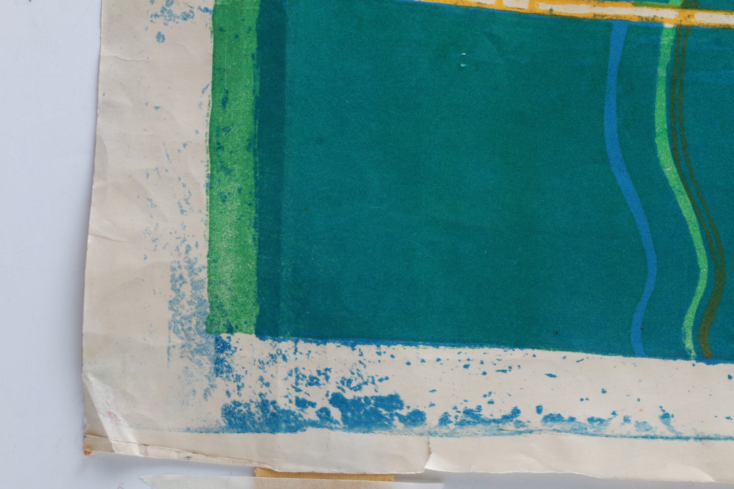 Siramdasu Venkata Rama Rao 1965 Abstract Relief Monoprint on Paper