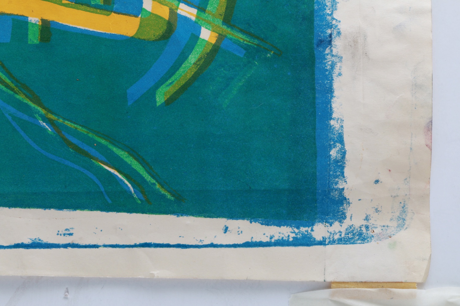 Siramdasu Venkata Rama Rao 1965 Abstract Relief Monoprint on Paper