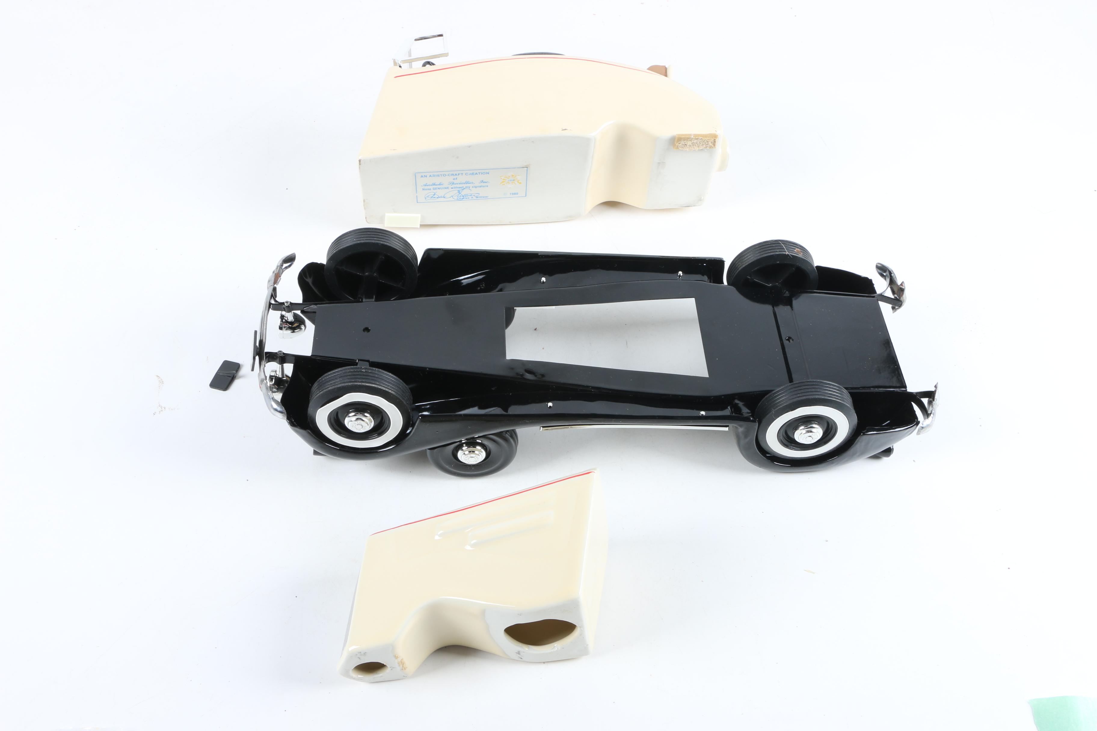 1980 Charles A. Wittwer For Aristo-Craft Vintage Automobile Ceramic Decanter