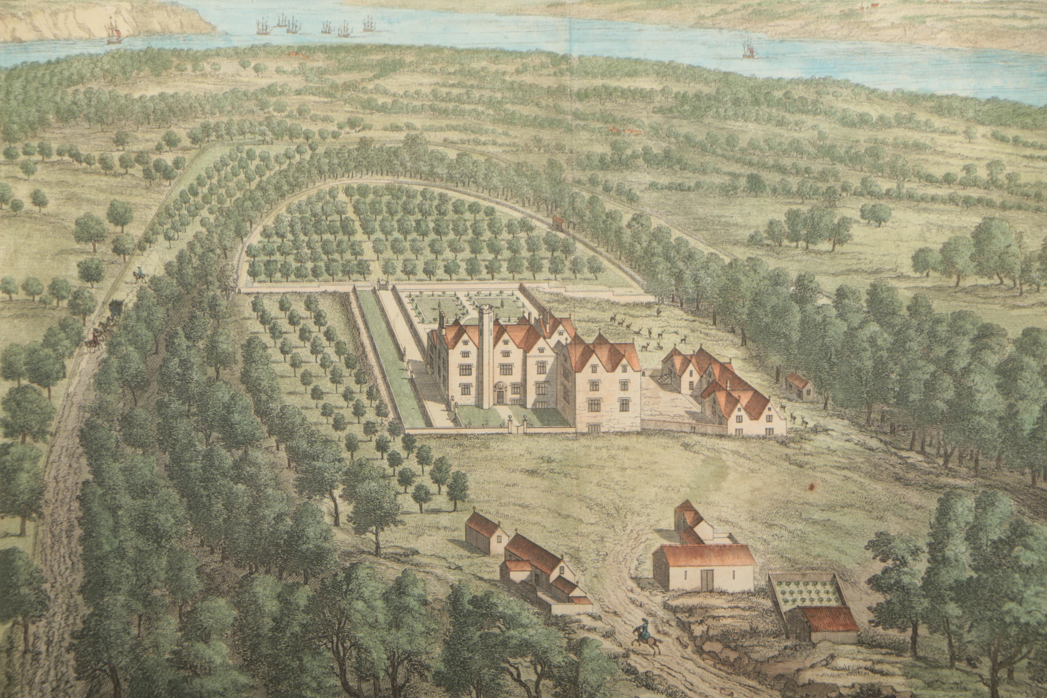 Jan Kip Hand-Colored Engraving "Knole the Seat of Tho. Chester Esq."