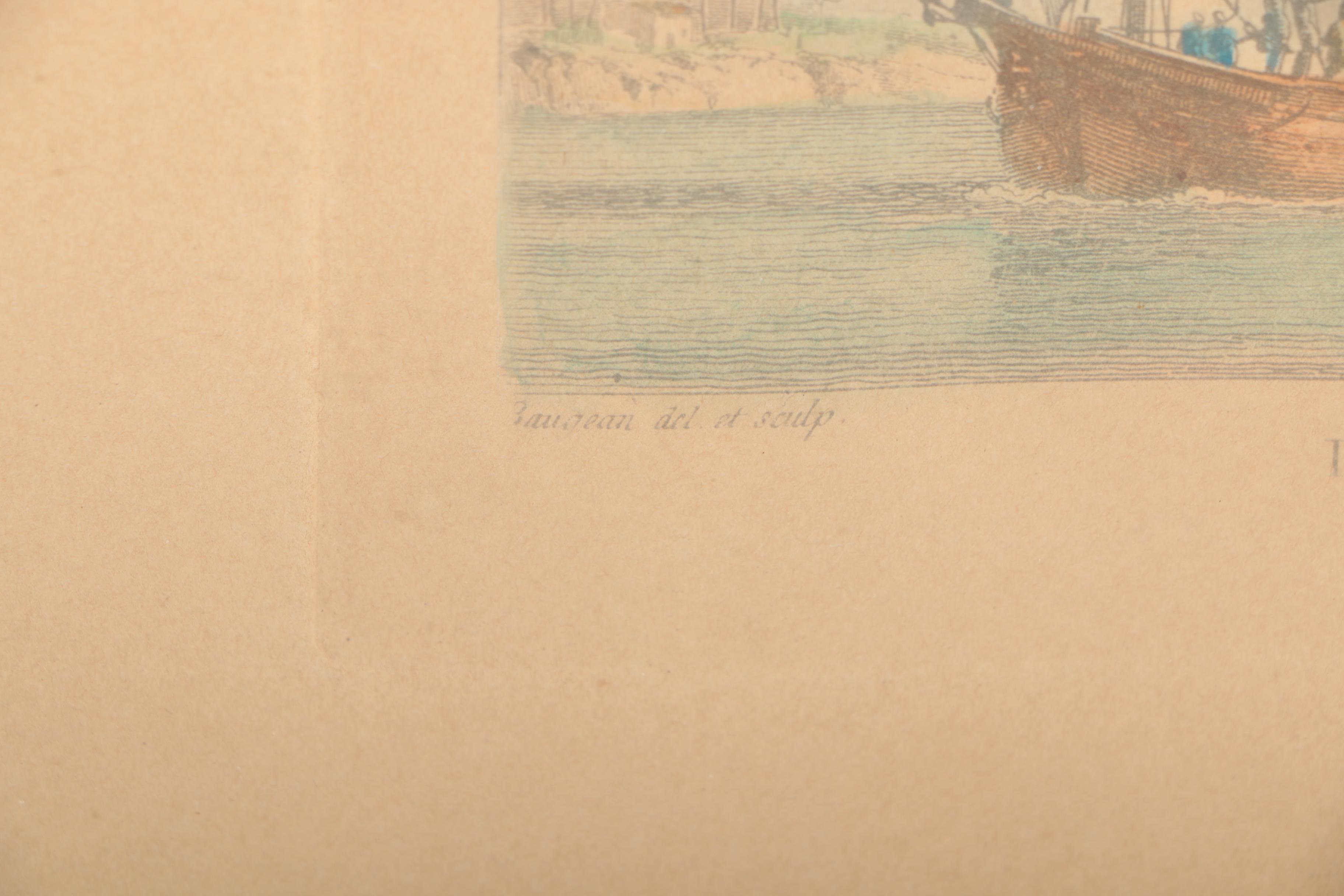 Baugean Etchings of Ships at Sea