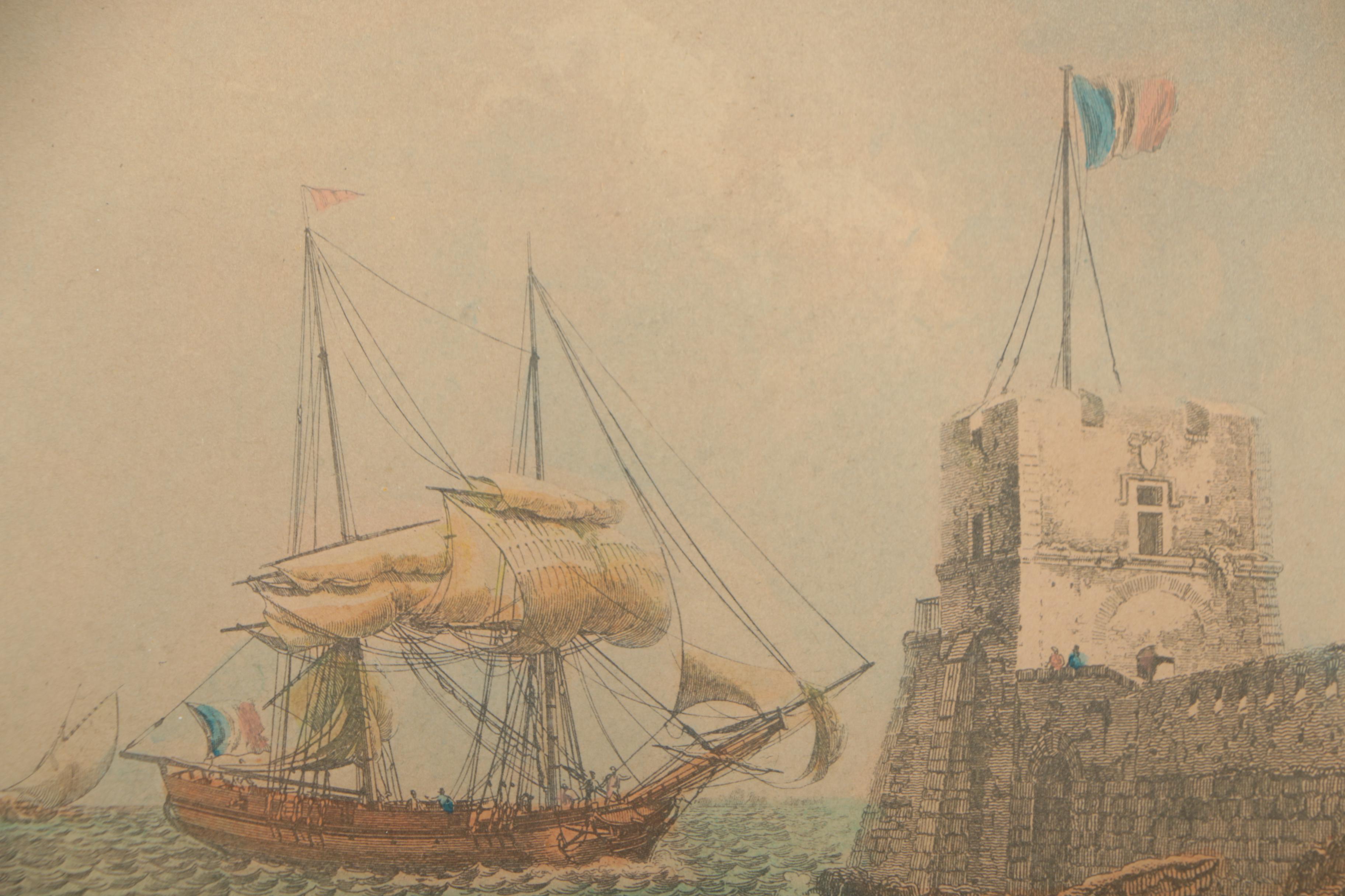 Baugean Etchings of Ships at Sea