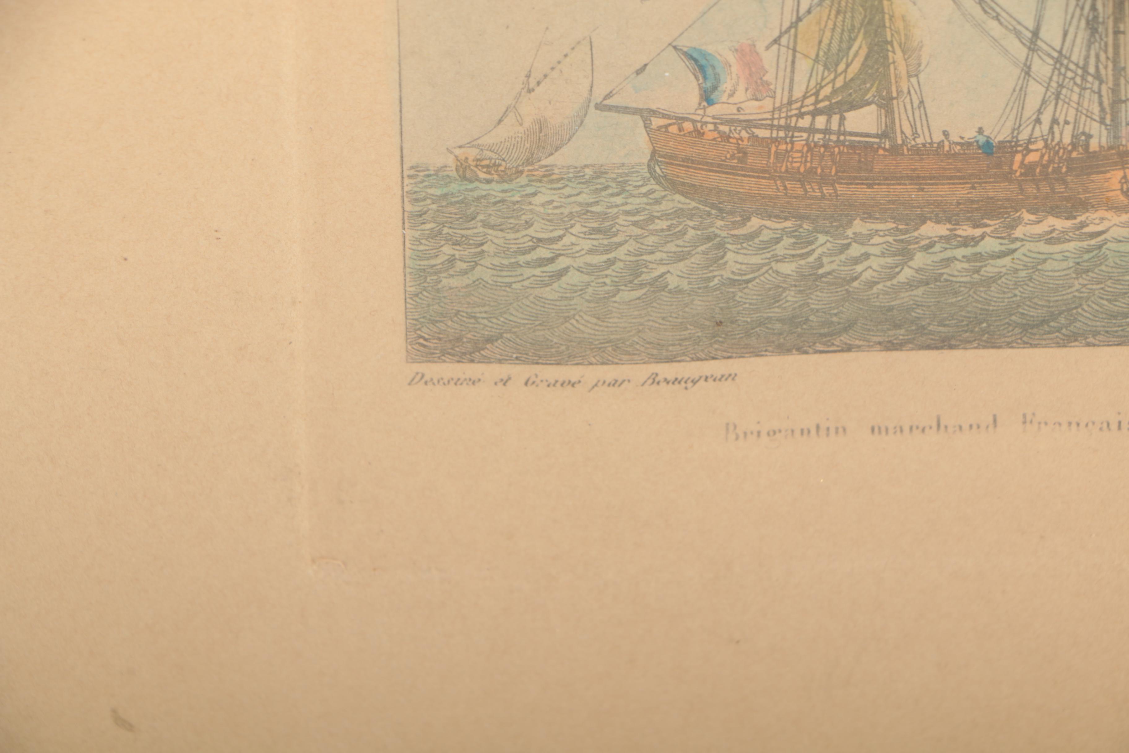 Baugean Etchings of Ships at Sea