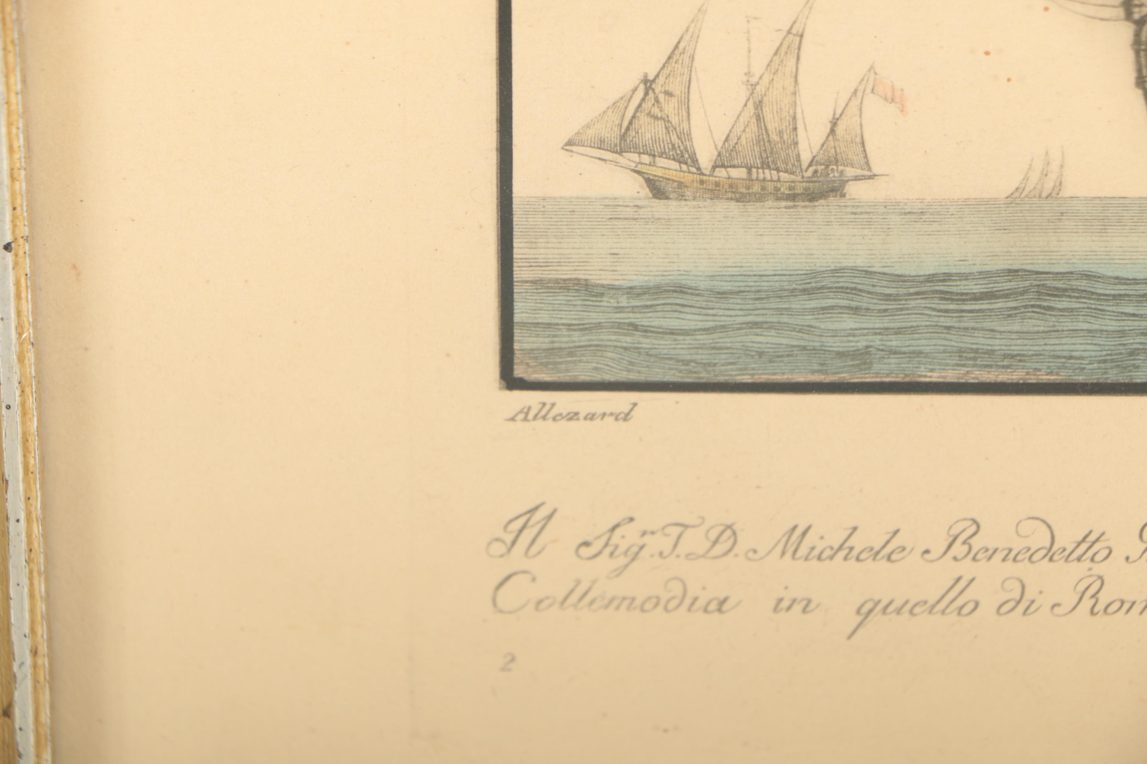 Hand-Colored Rotogravures of Ships