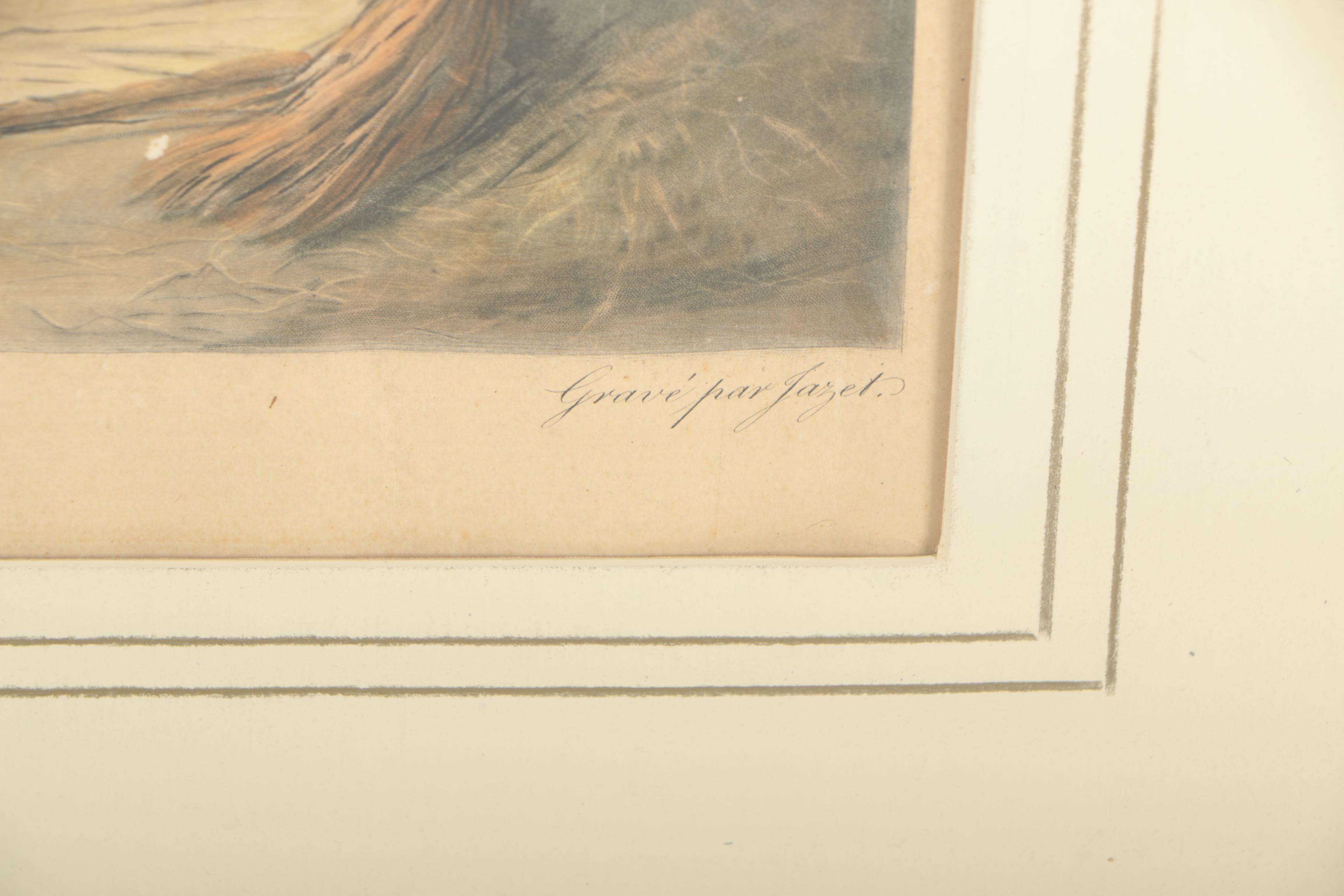 Color Engraving After Carle Vernet "Le Palefrenier Surveillant"