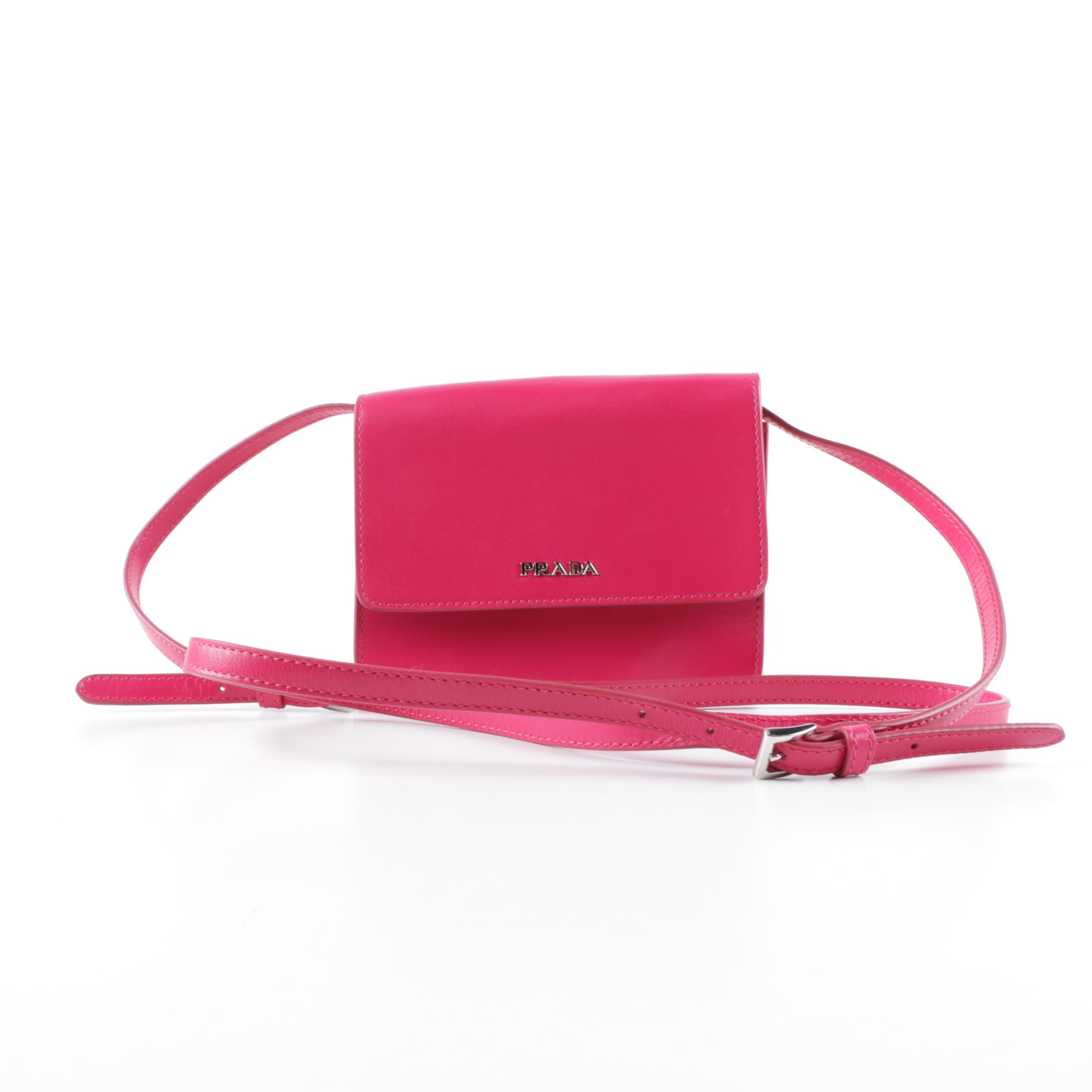Prada Milano Pink Leather Crossbody Bag