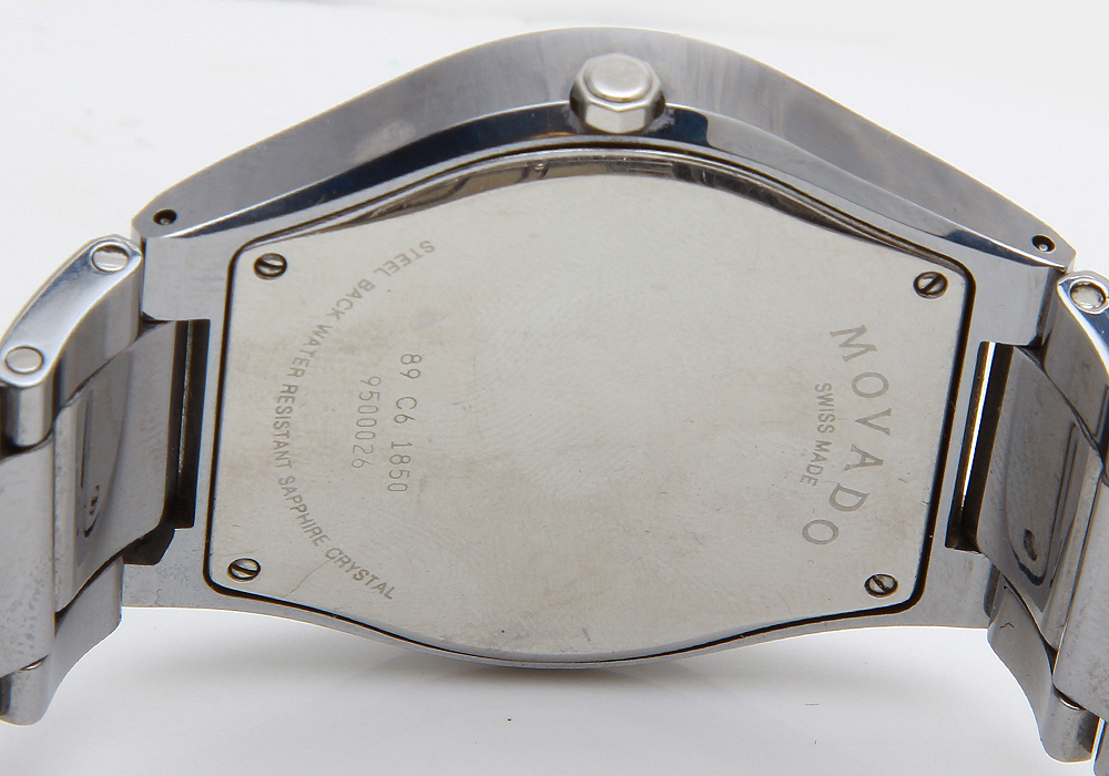 Men's Movado Fiero Museum Dial Tungsten Carbide Watch Model 89 C 1850