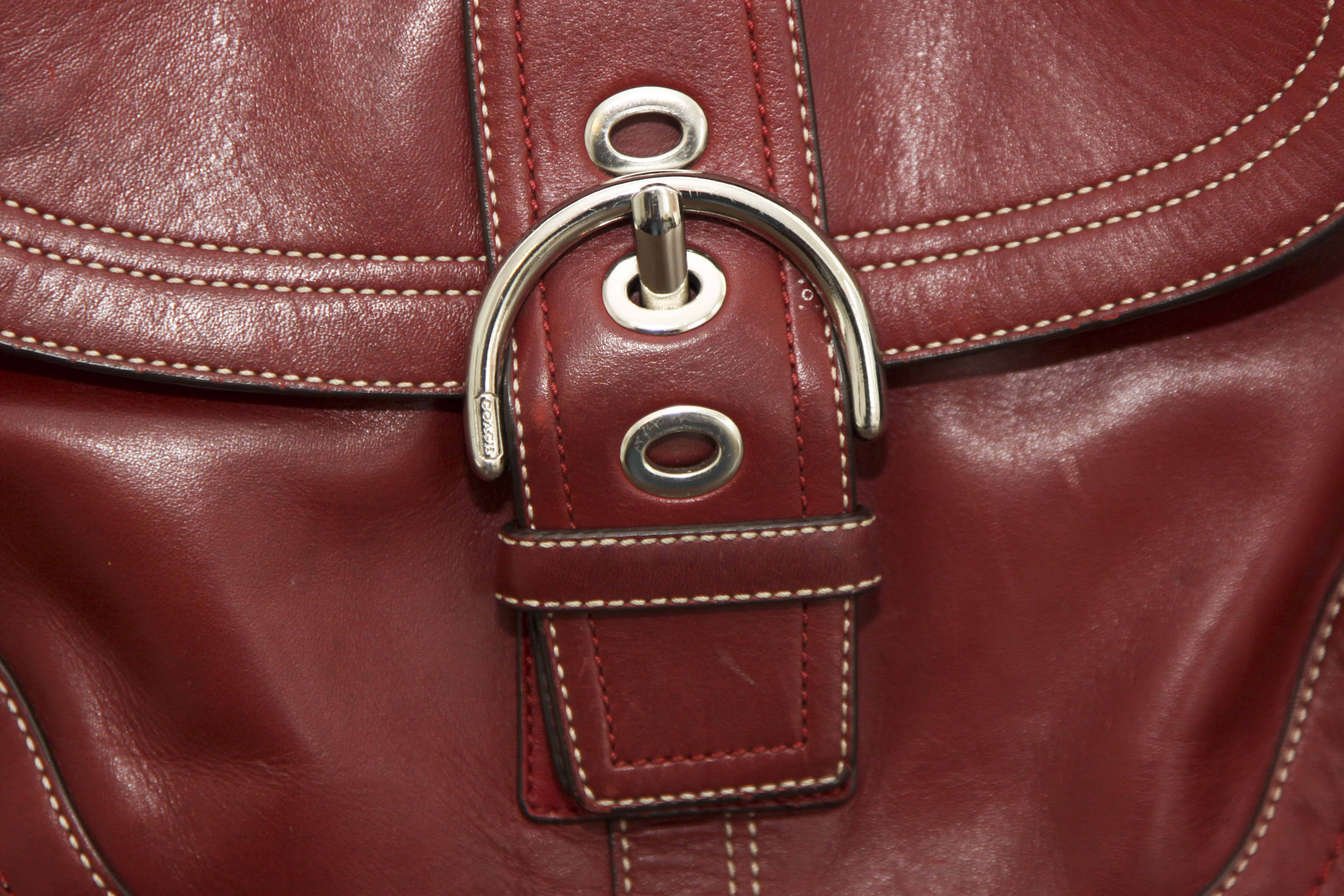 Coach Red Leather Soho Flap Handbag