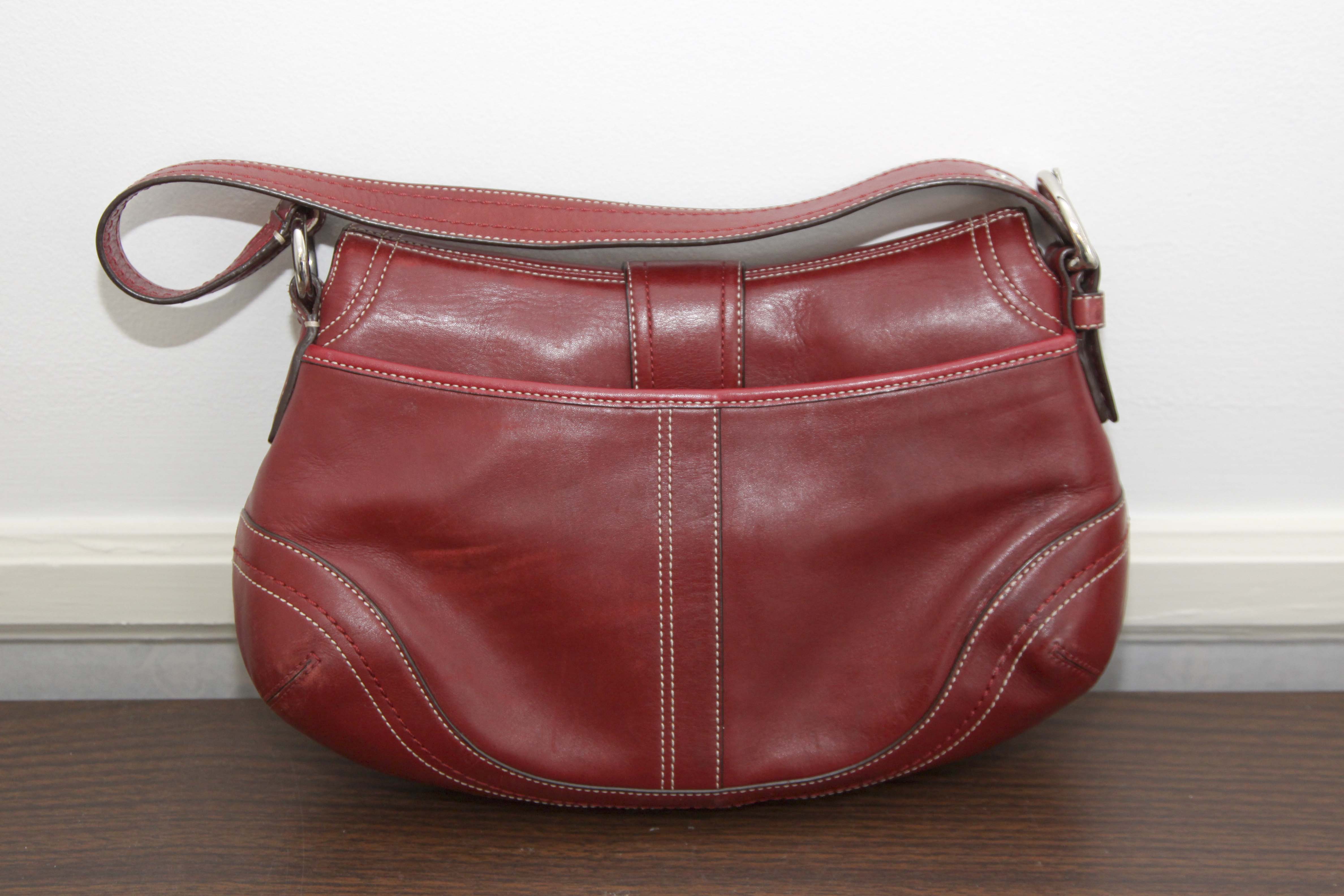 Coach Red Leather Soho Flap Handbag