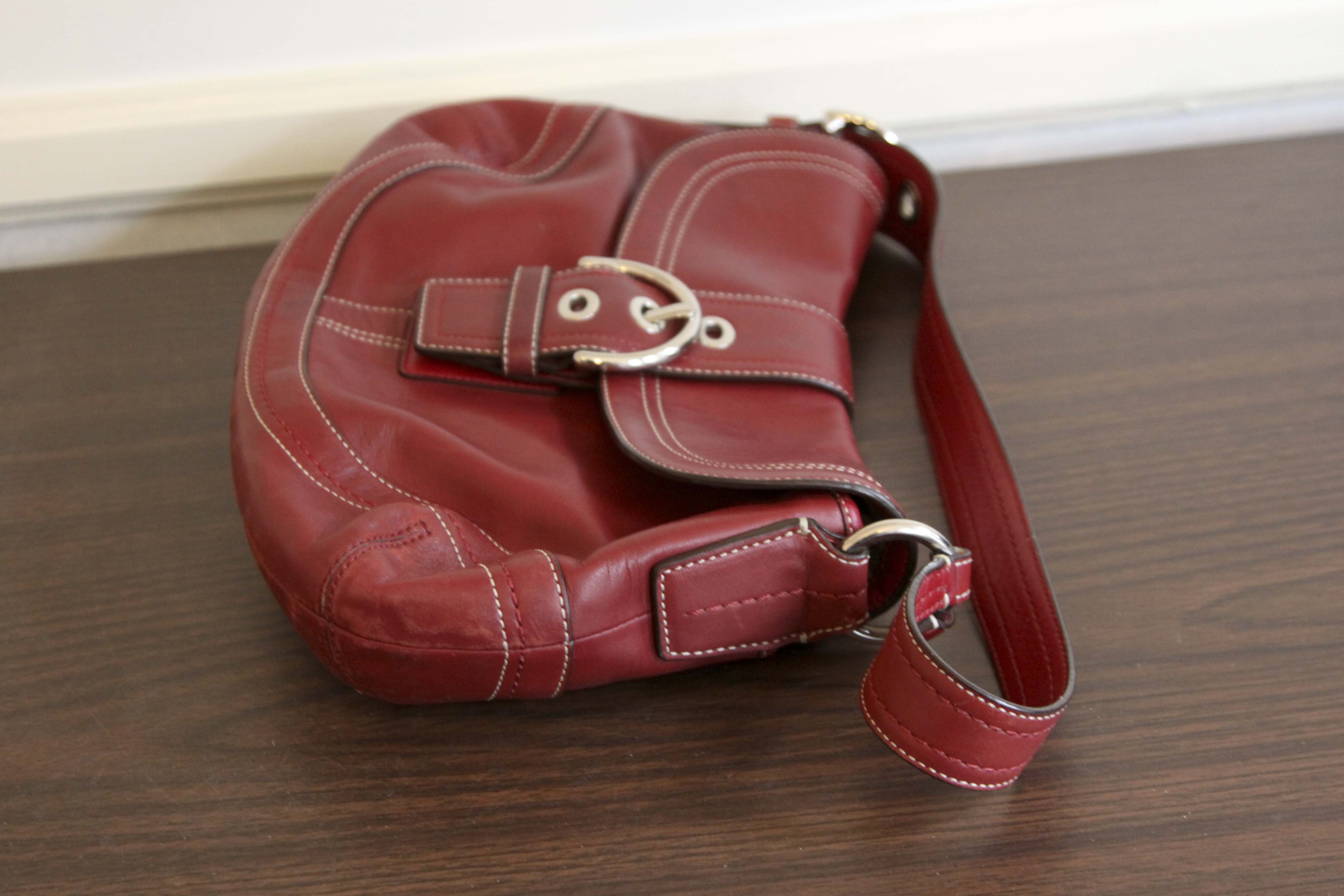 Coach Red Leather Soho Flap Handbag