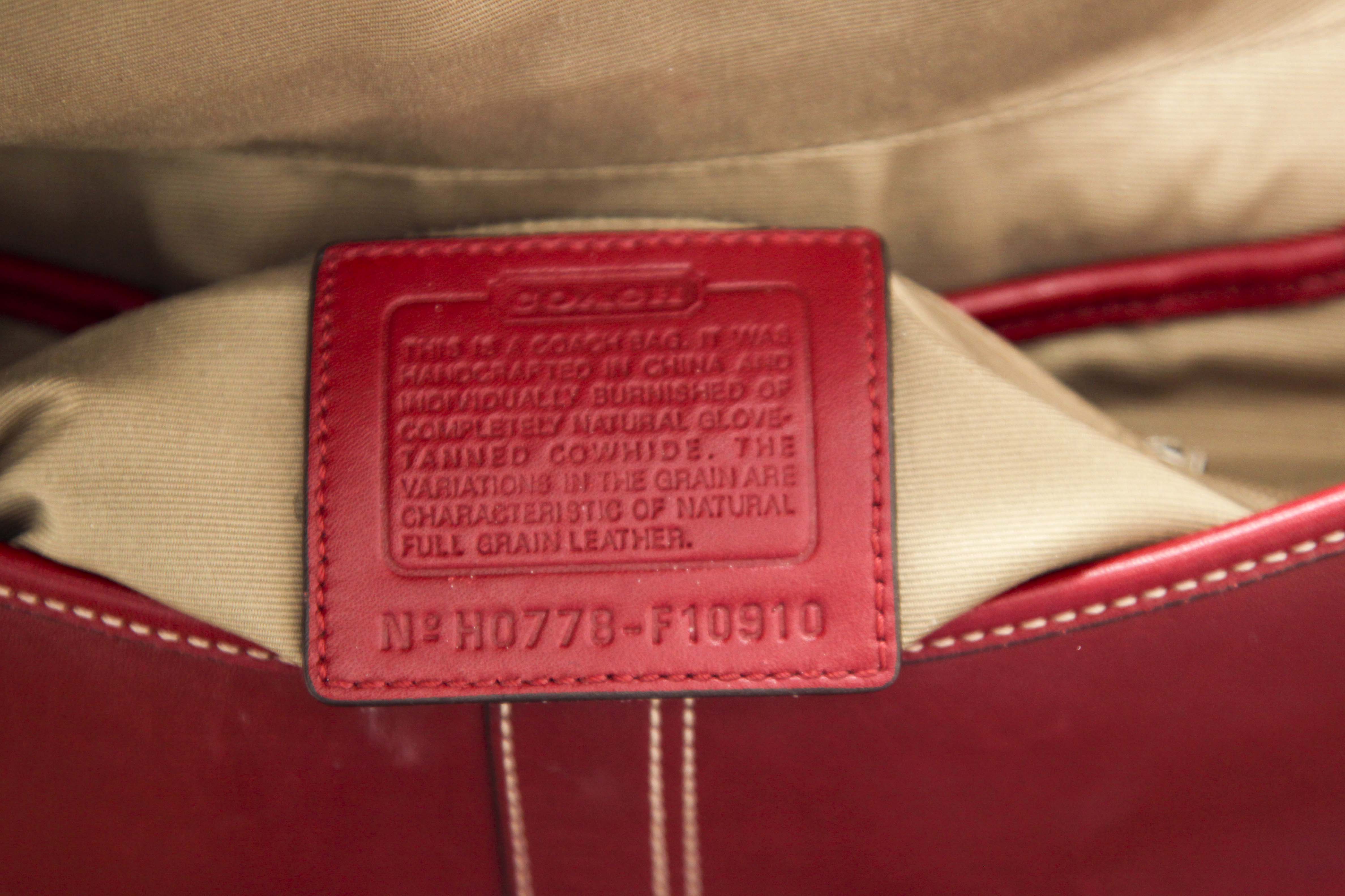 Coach Red Leather Soho Flap Handbag