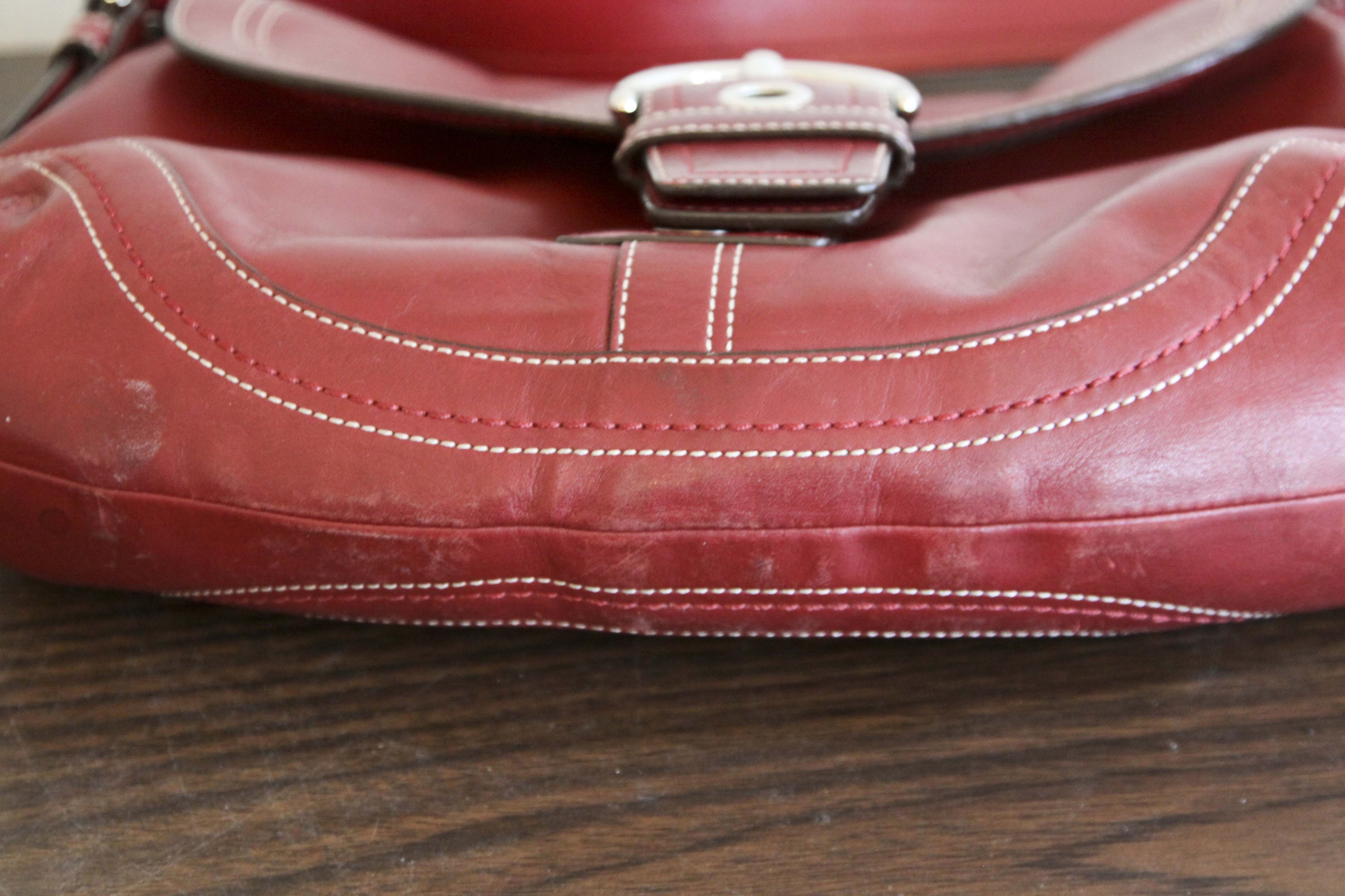 Coach Red Leather Soho Flap Handbag