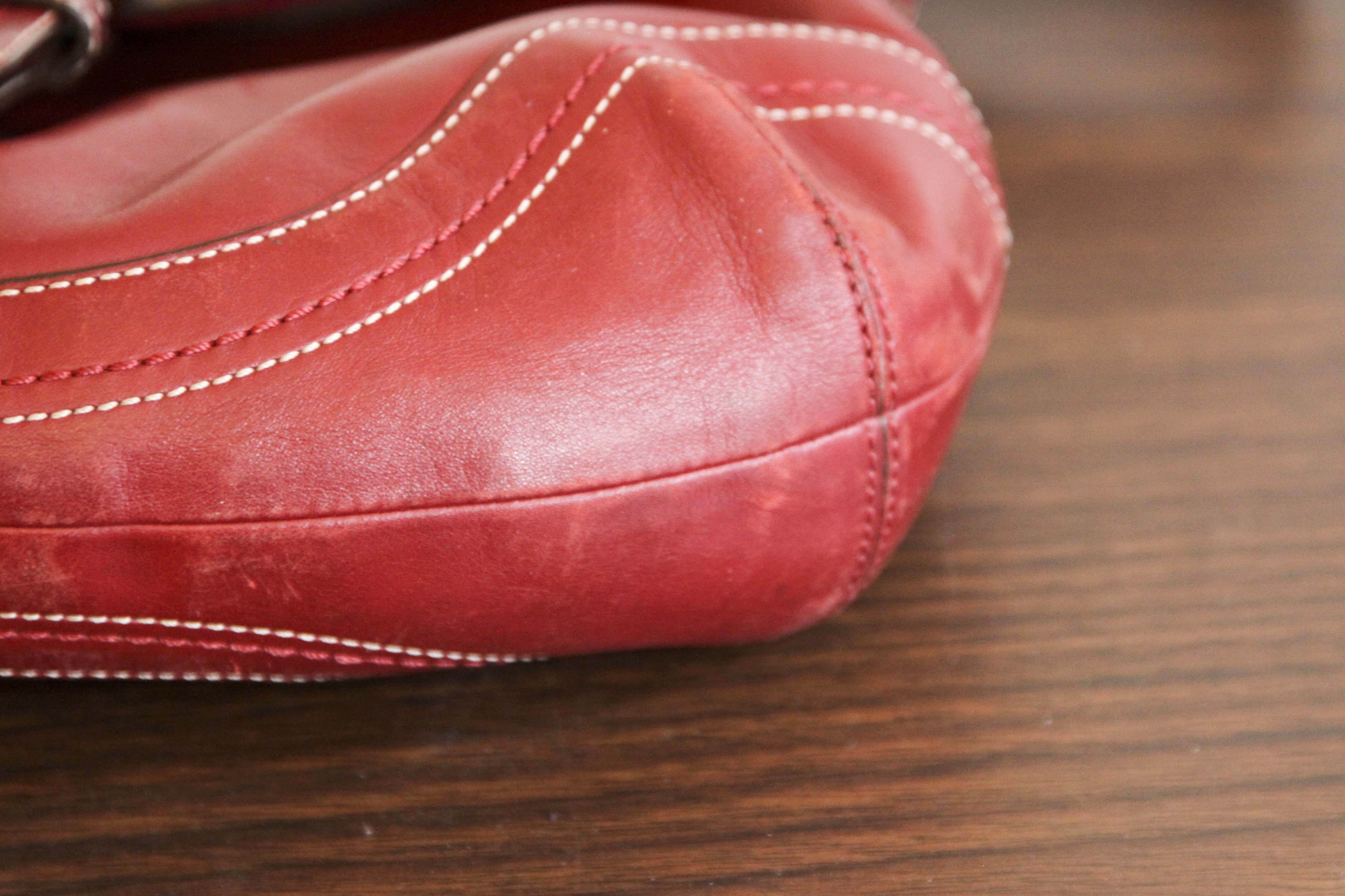 Coach Red Leather Soho Flap Handbag