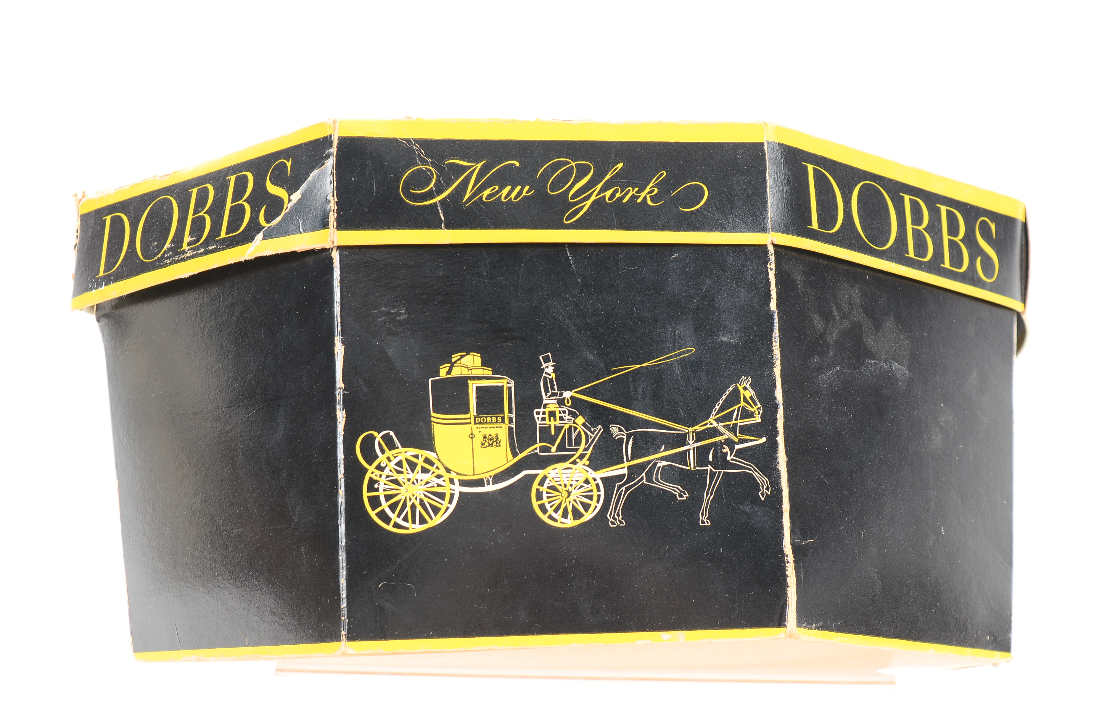 Keith Bros. & Co. Black Felted Bowler Hat with Dobbs Hats of New York Hat Box