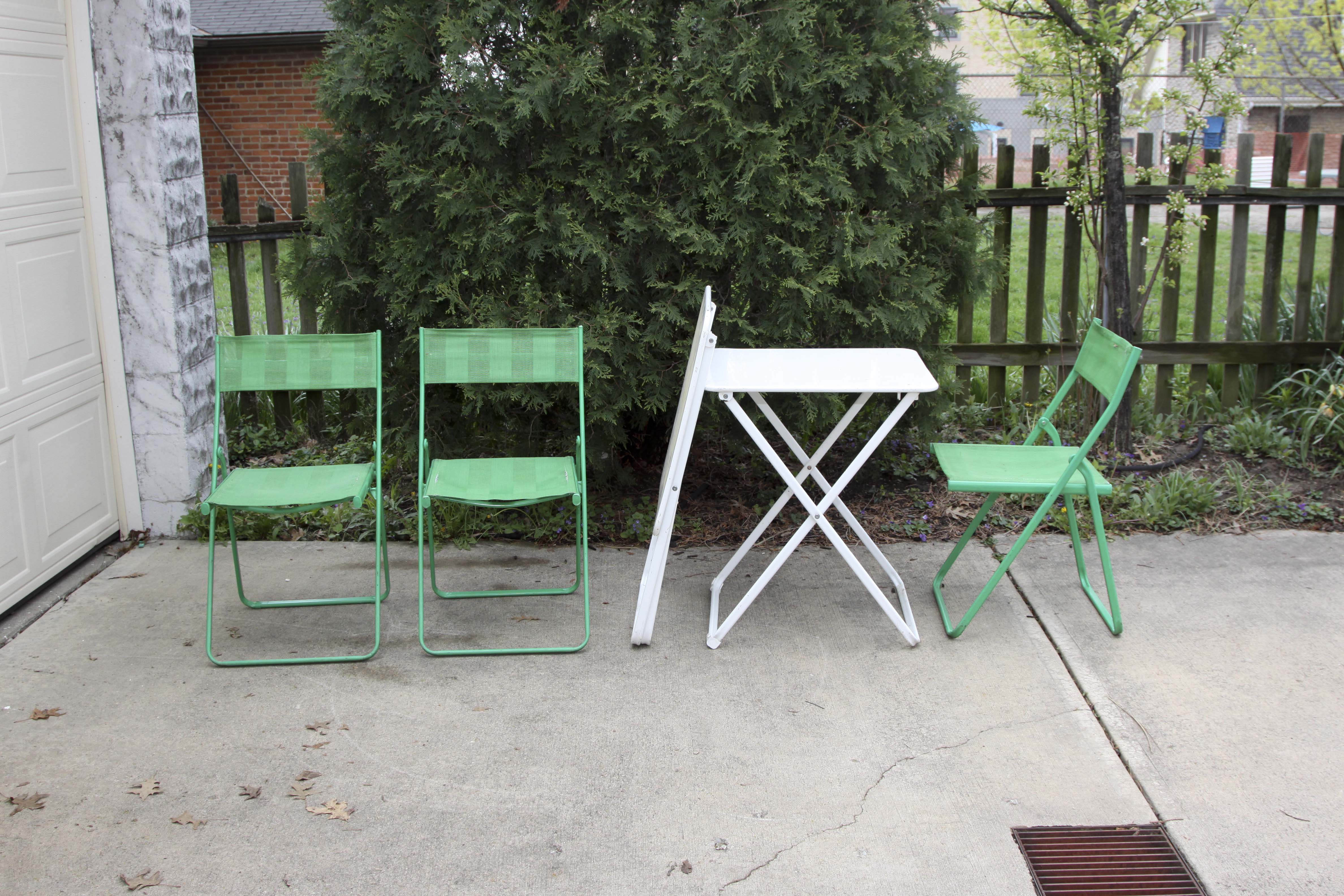 Ikea Metal Folding Tables and Chairs