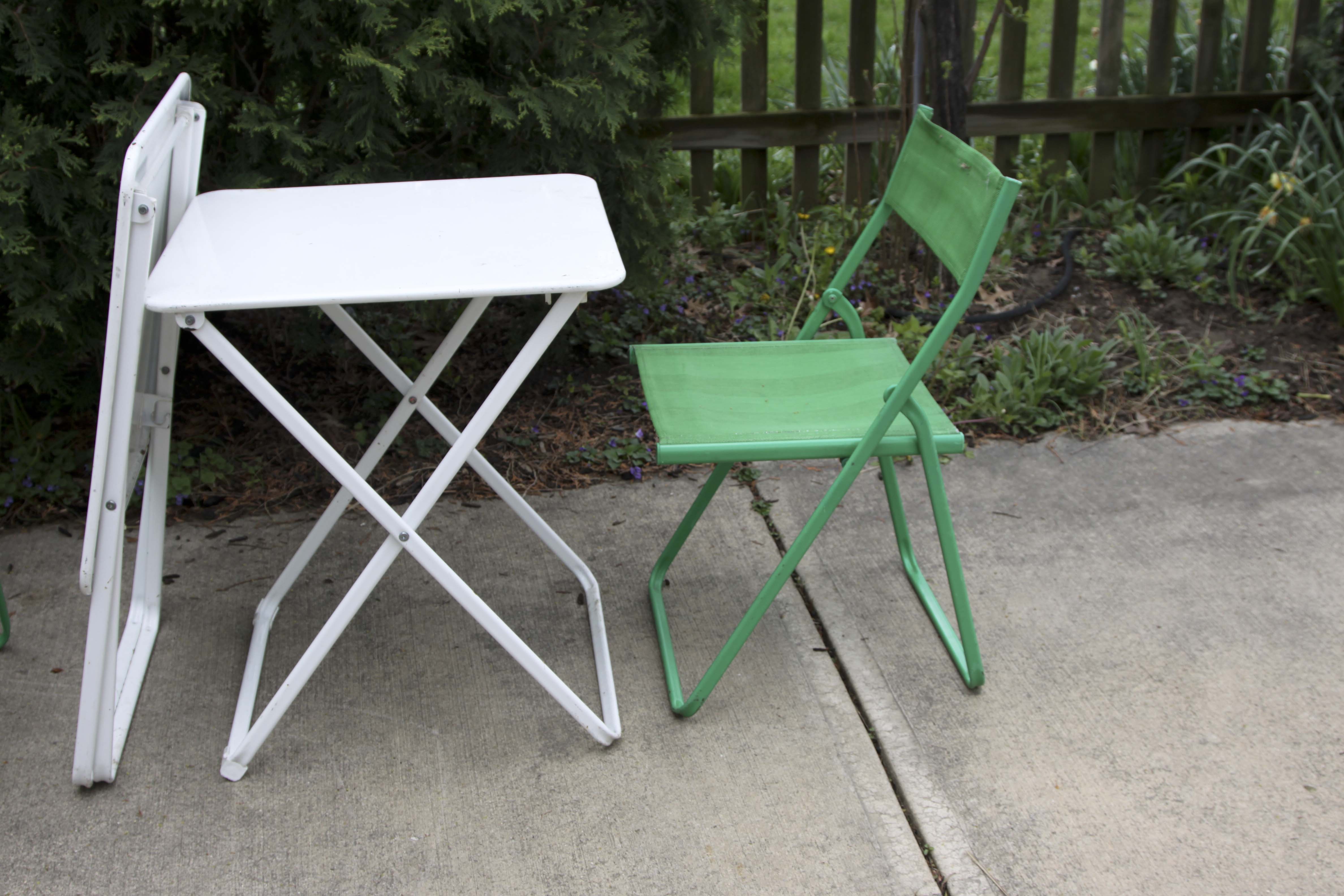 Ikea Metal Folding Tables and Chairs
