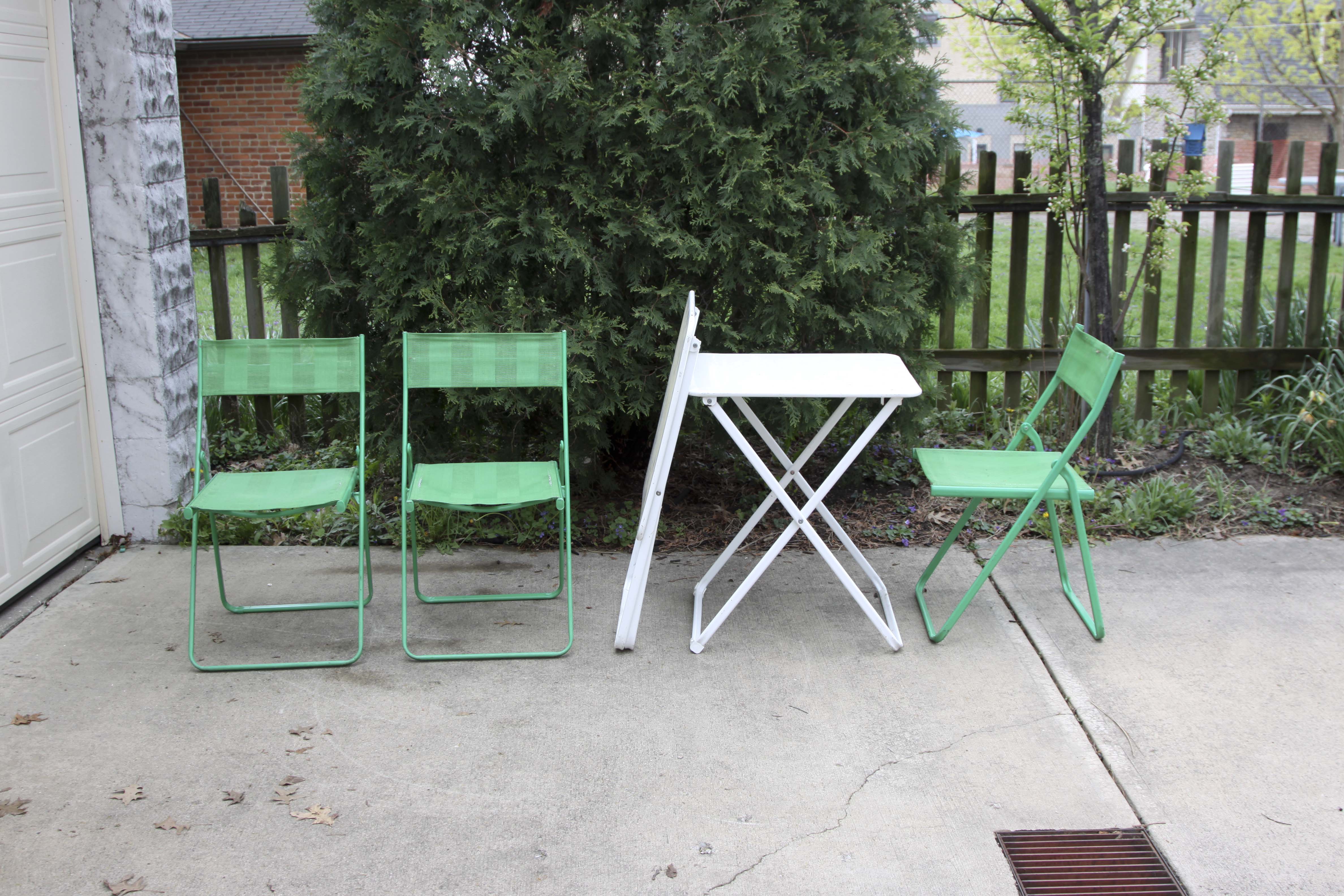 Ikea Metal Folding Tables and Chairs