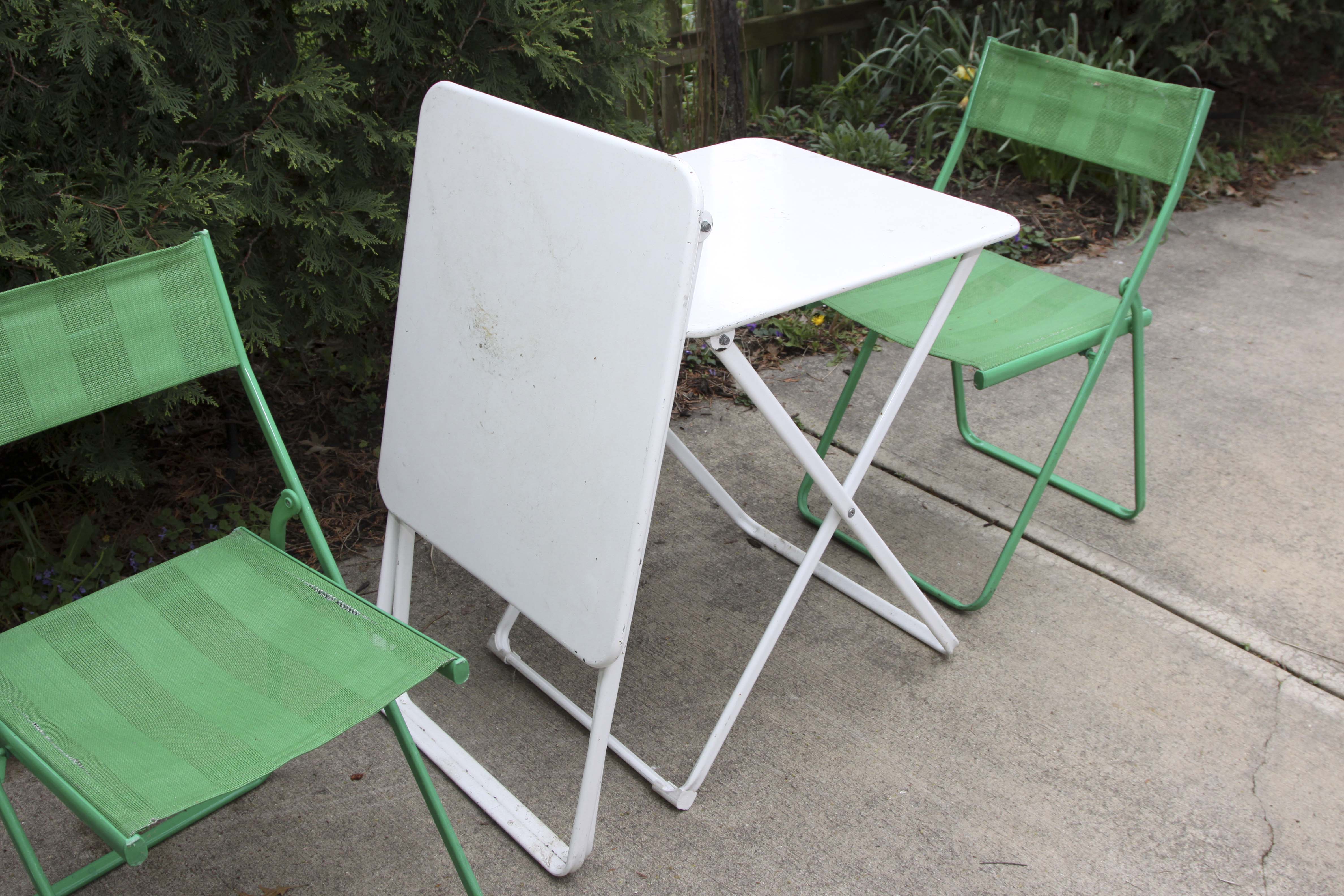Ikea Metal Folding Tables and Chairs