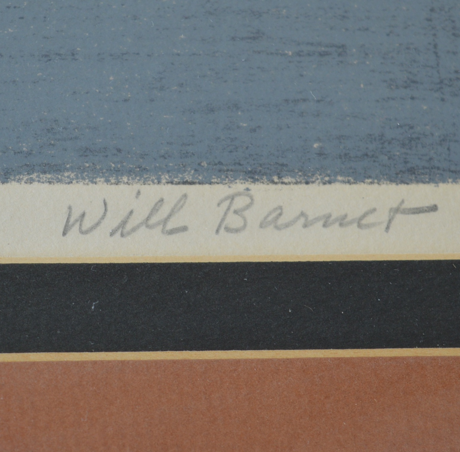 Will Barnet Limited Edition Lithograph on Paper "Woman and Cats"