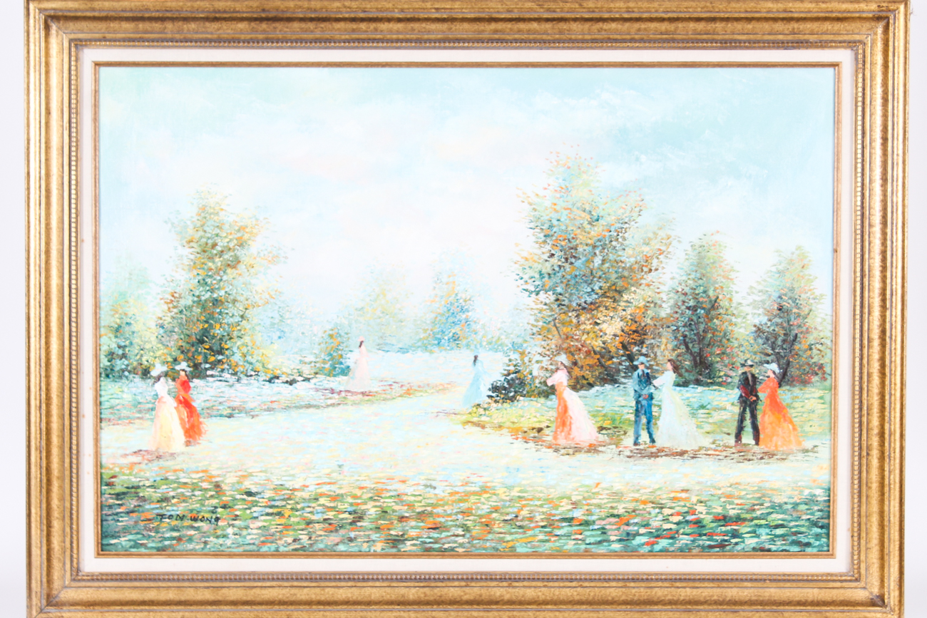 Tom Wong Impressionist Style Oil Painting on Canvas