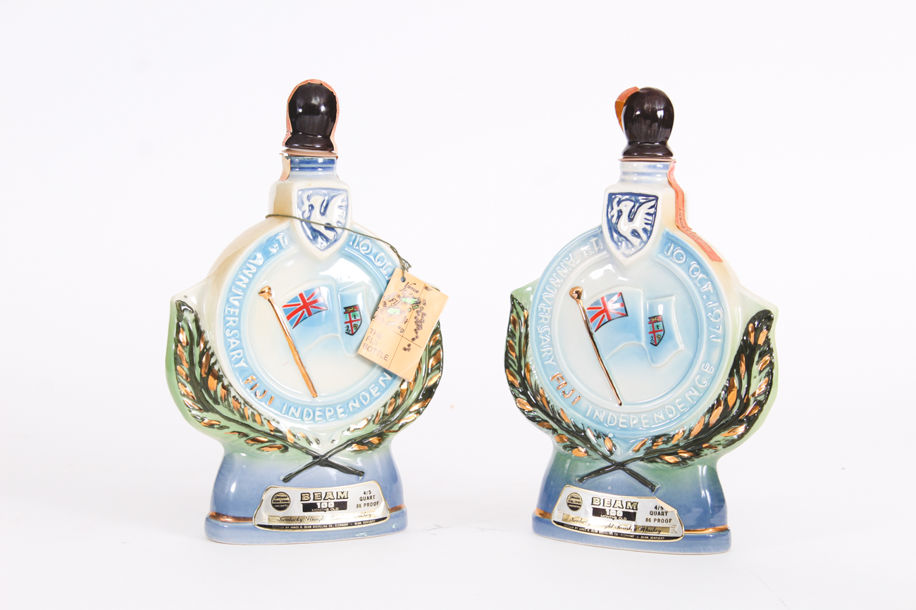 Vintage James Beam Ceramic World Country Decanters