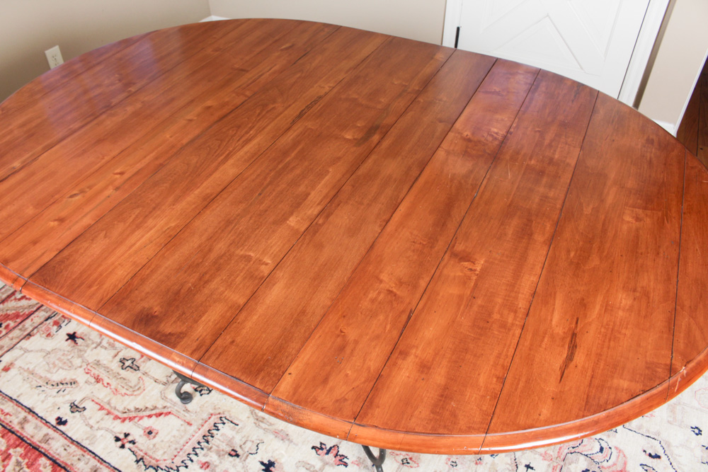 Ethan Allen Legacy Wrought Metal Pedestal Dining Table