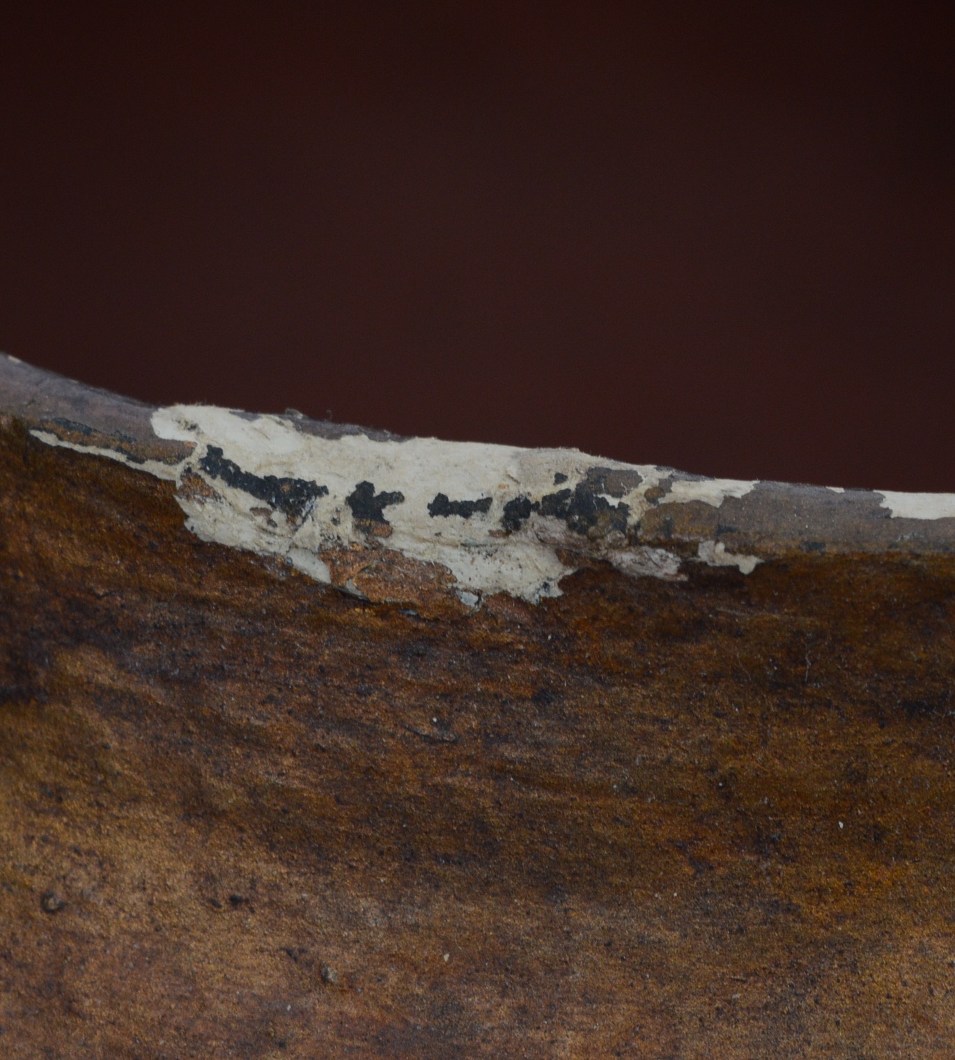Vintage Indian Style Papier-mâché Urn with Wood Stand