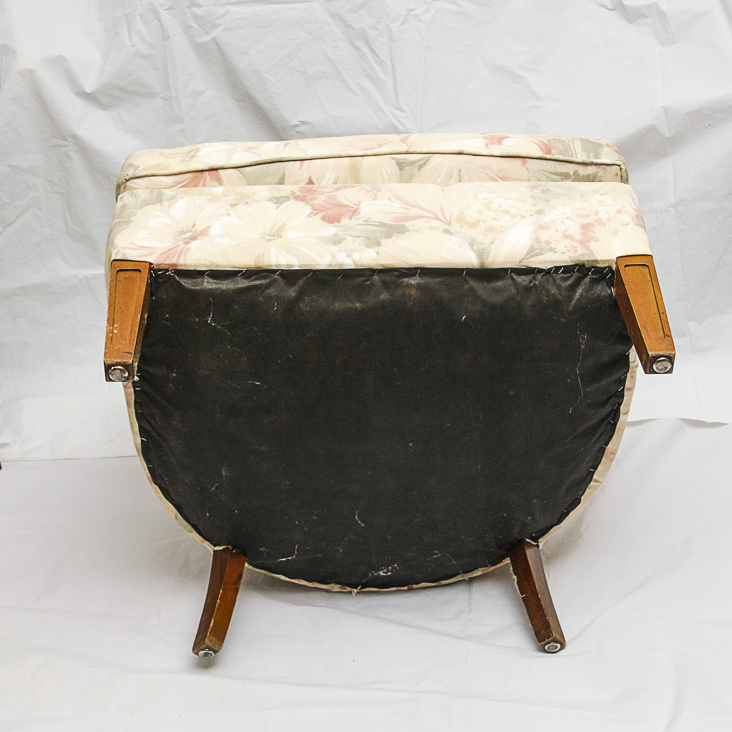 Mid-Century Floral Upholstered Accent Chair