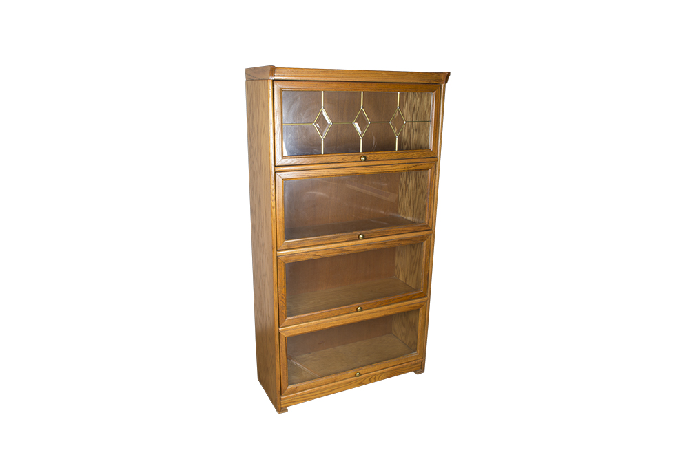 Vintage Oak Barrister's Bookcase