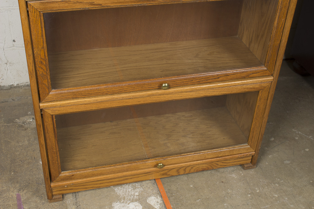 Vintage Oak Barrister's Bookcase
