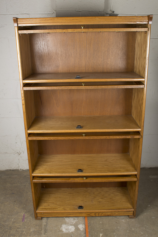 Vintage Oak Barrister's Bookcase