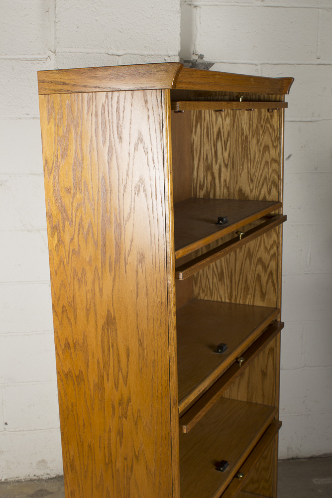 Vintage Oak Barrister's Bookcase